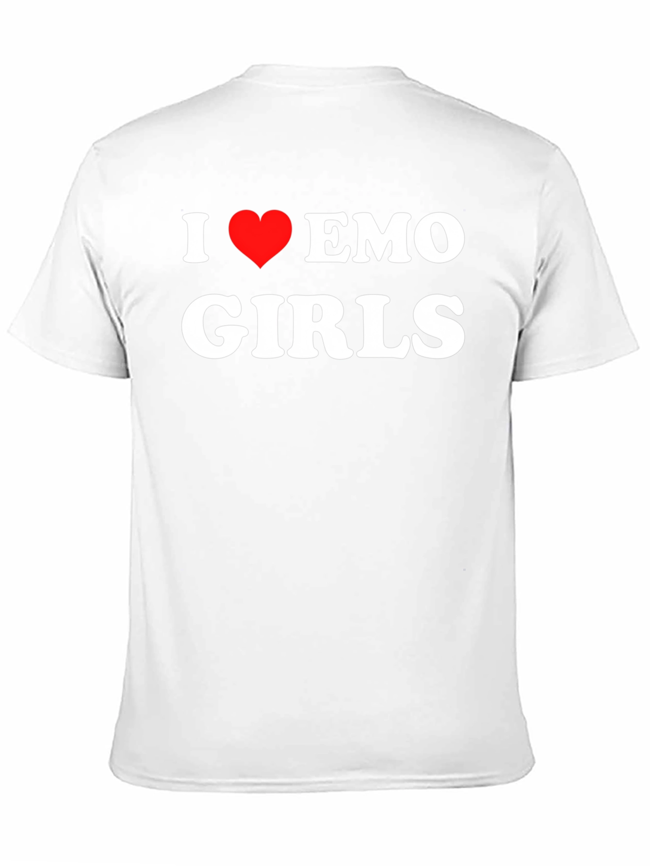 I Love Emo Girls Black T-Shirt