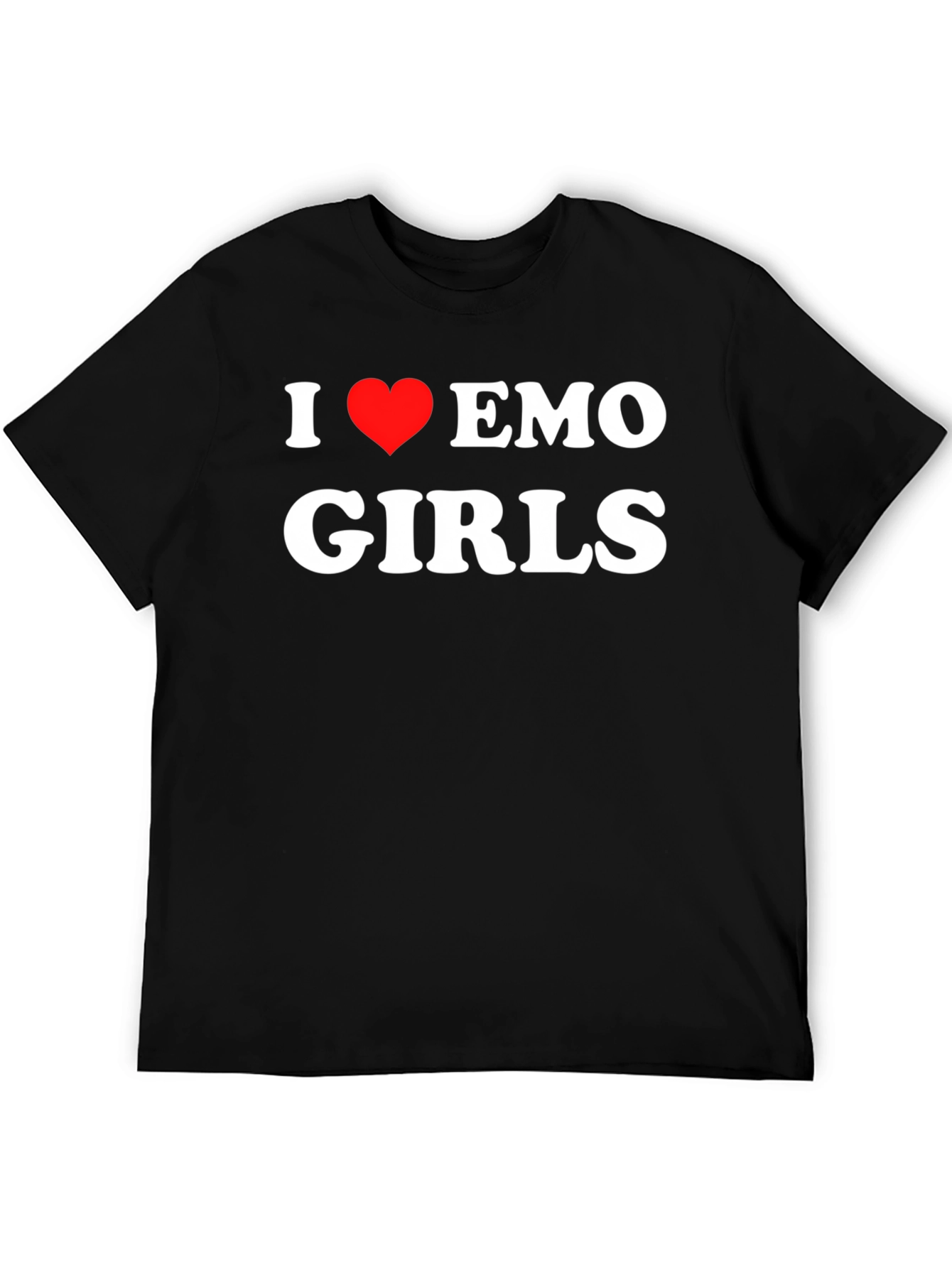 I Love Emo Girls Black T-Shirt