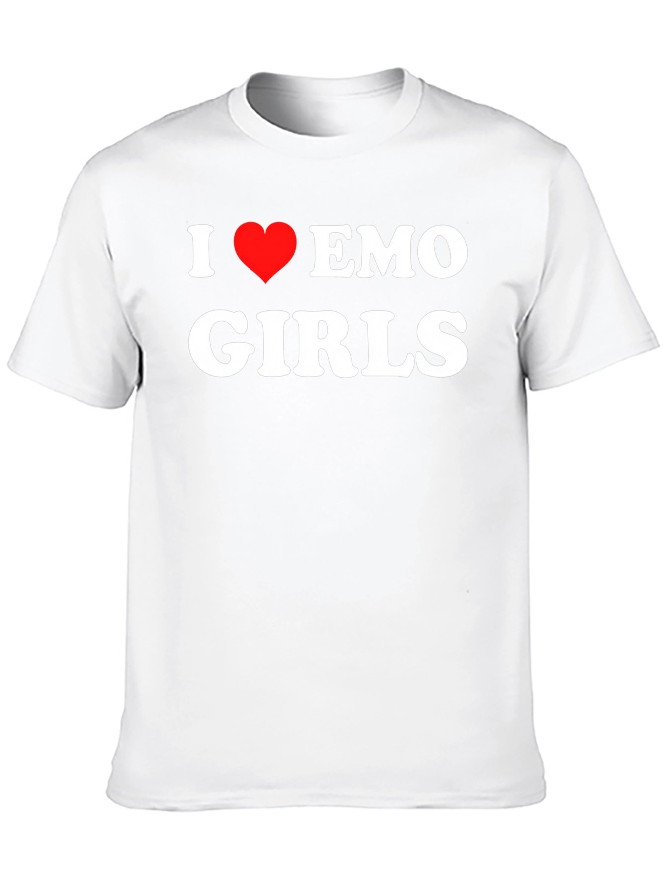 I Love Emo Girls Black T-Shirt