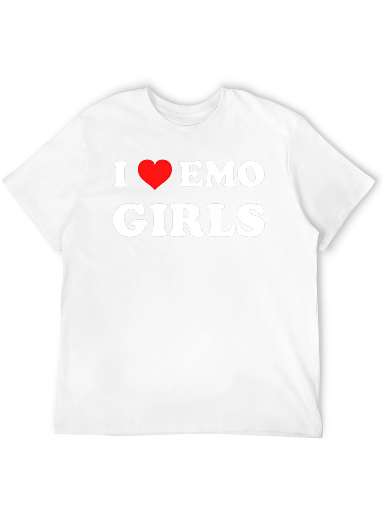 I Love Emo Girls Black T-Shirt