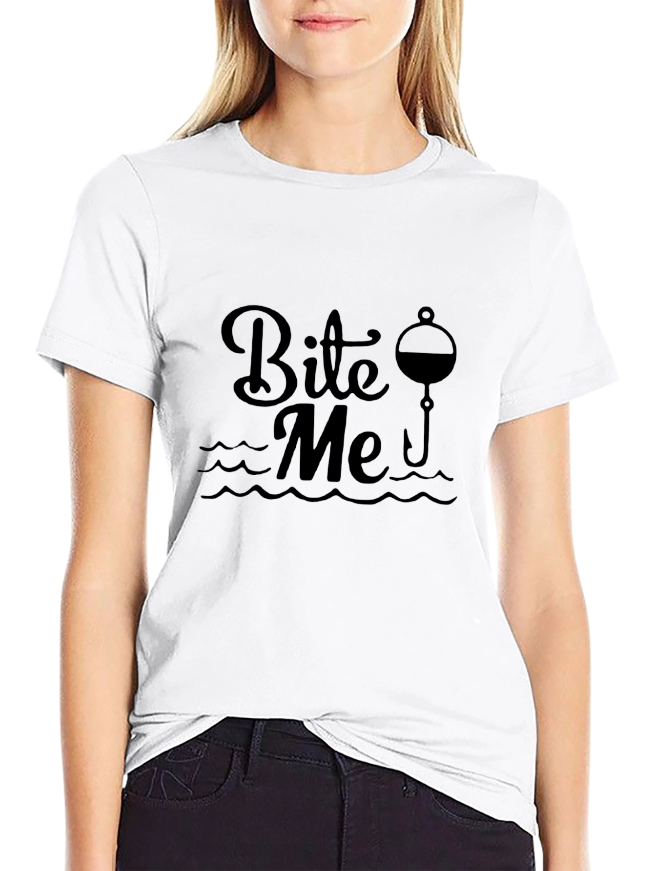 Bite Me Fishing T-Shirt - Black Graphic Tee