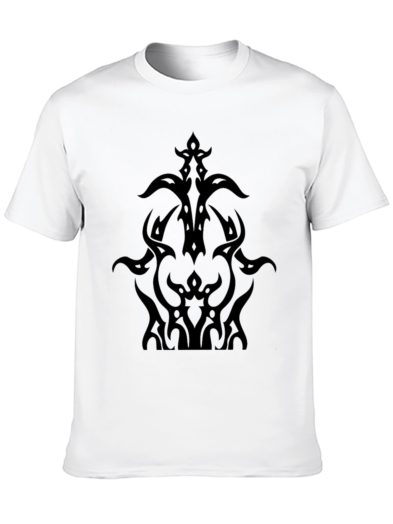 Mens Black T-Shirt with Tribal Design