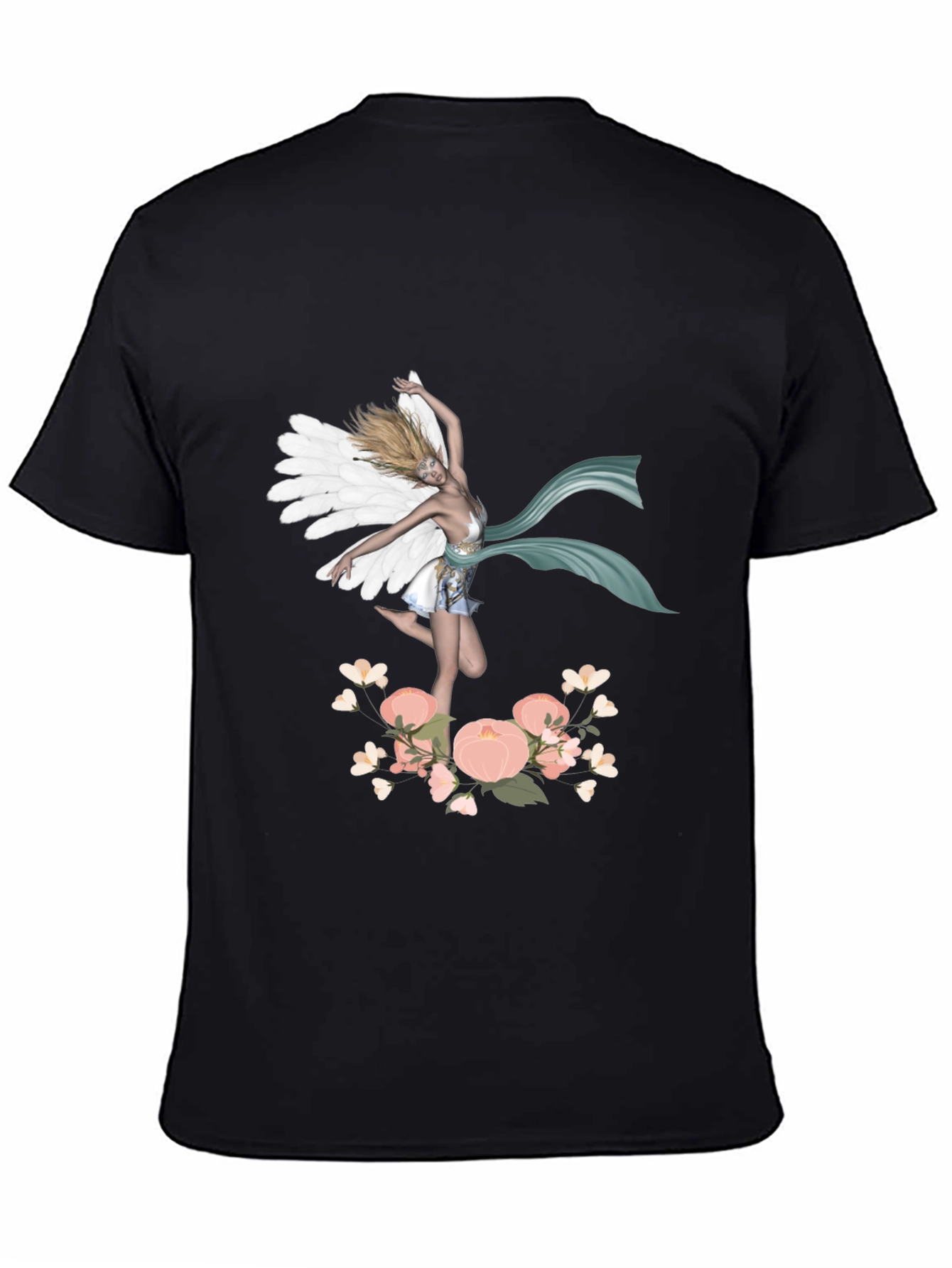 Fairy Wings Flower Graphic Tee - Unique Design