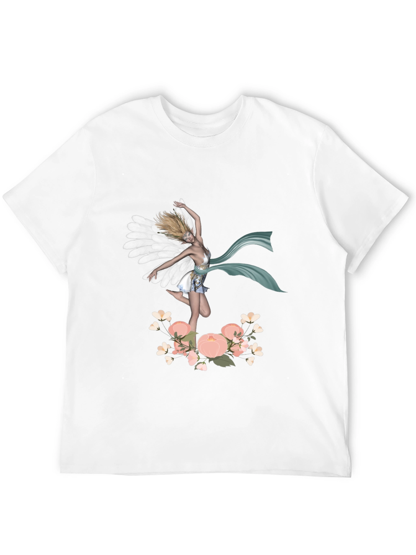 Fairy Wings Flower Graphic Tee - Unique Design