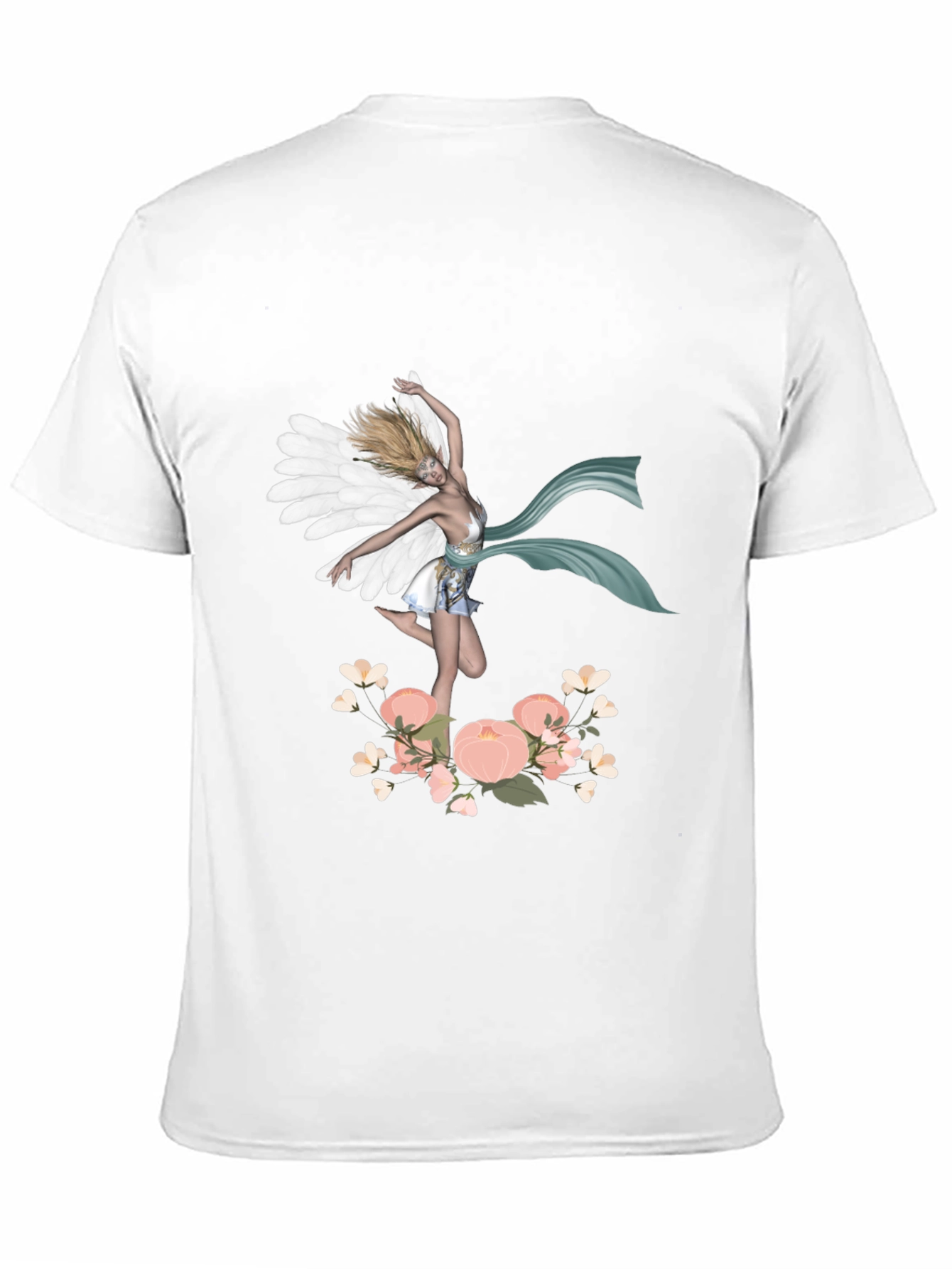 Fairy Wings Flower Graphic Tee - Unique Design