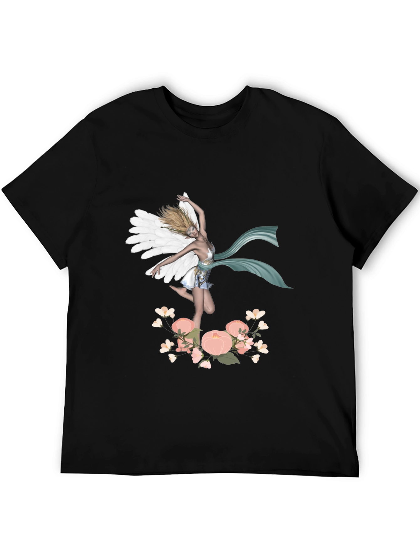 Fairy Wings Flower Graphic Tee - Unique Design