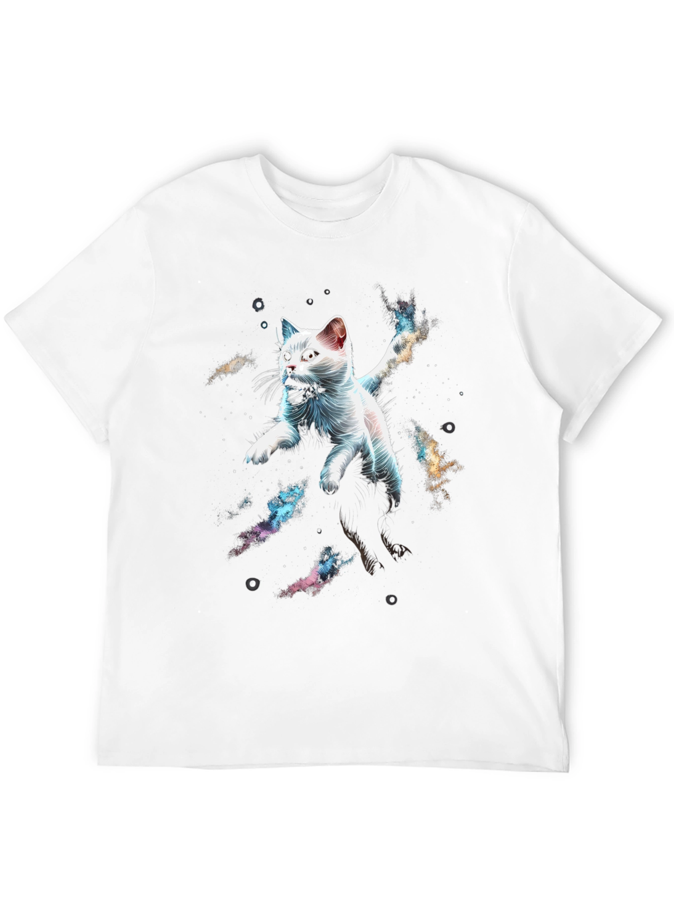 Cosmic Cat T-Shirt - Galaxy Kitten Graphic Tee