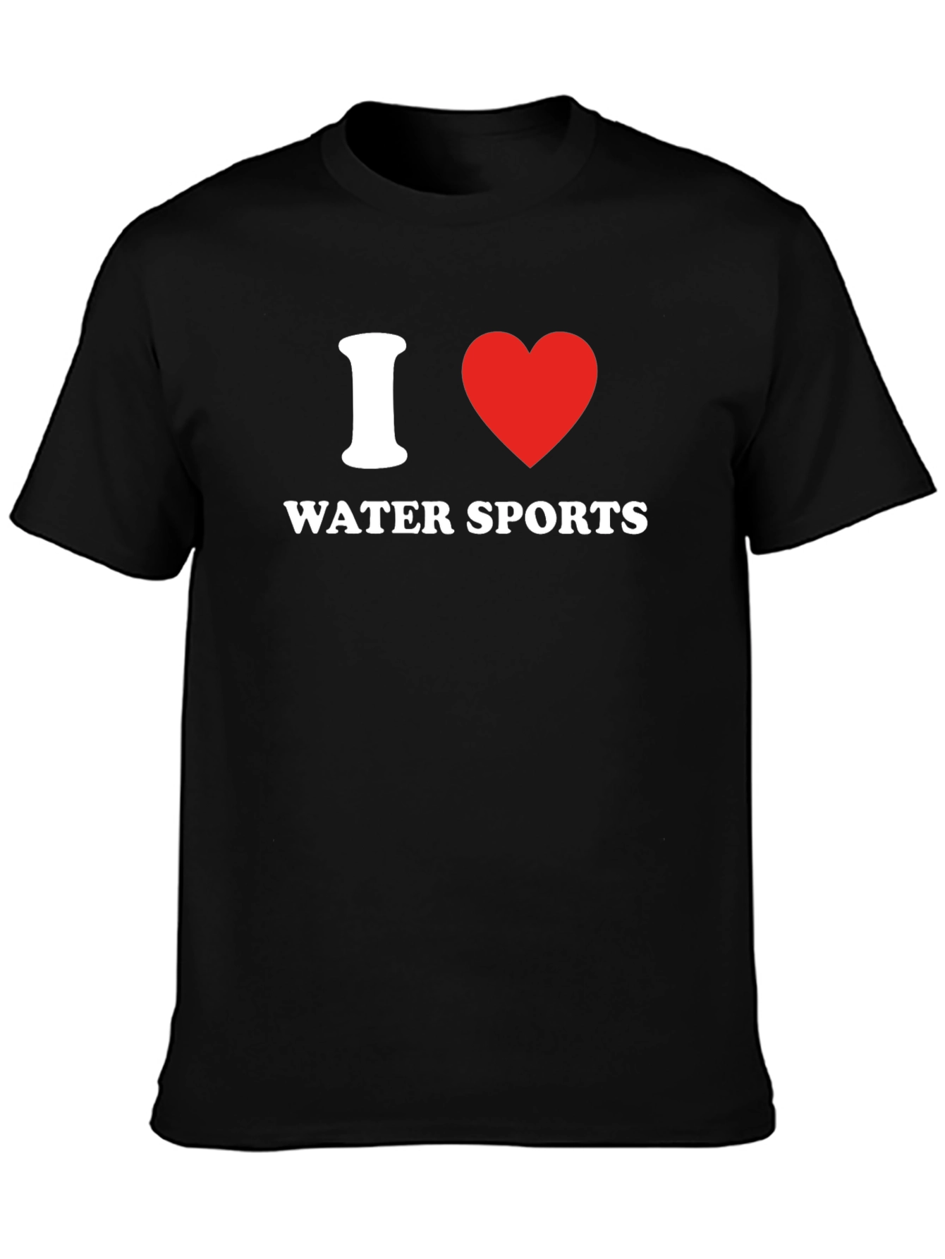 I Love Water Sports Black T-Shirt