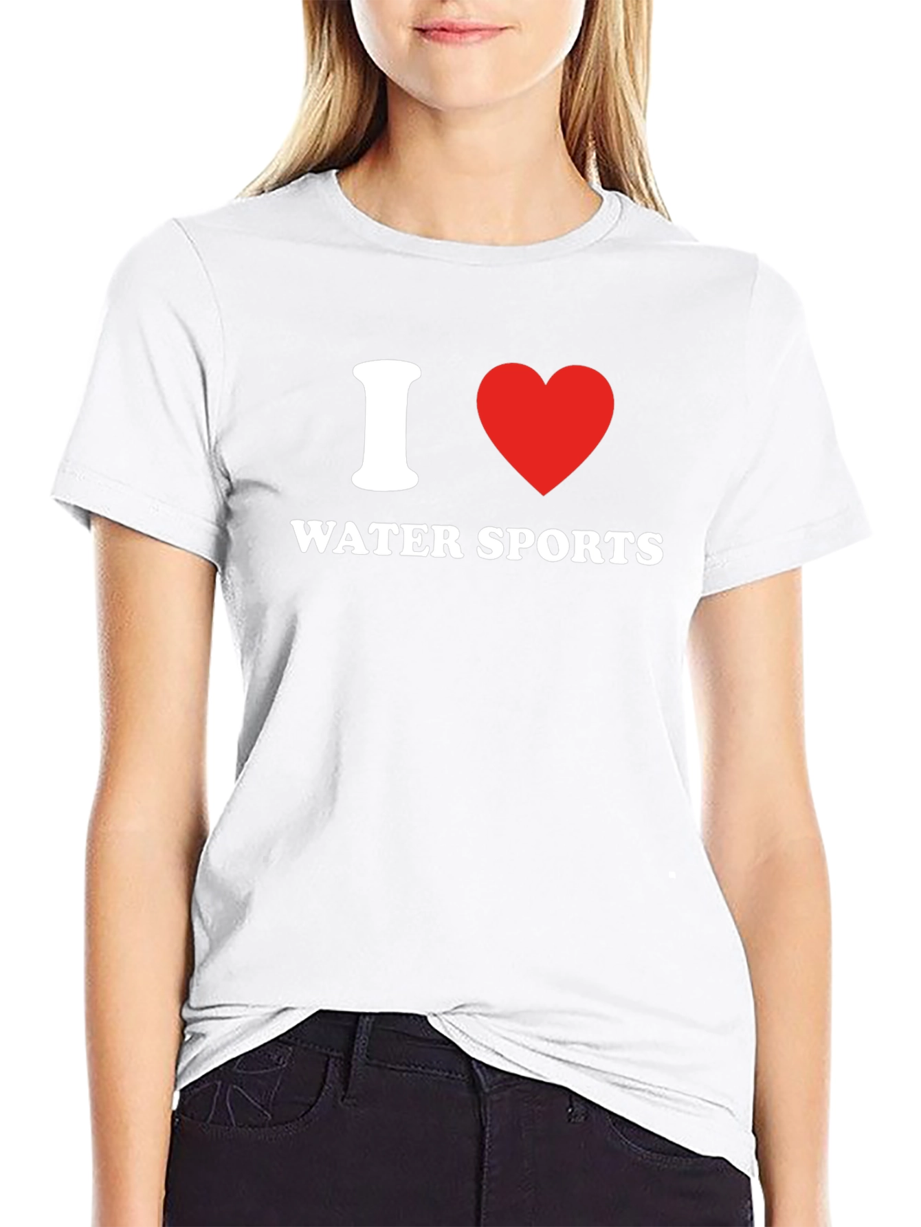 I Love Water Sports Black T-Shirt