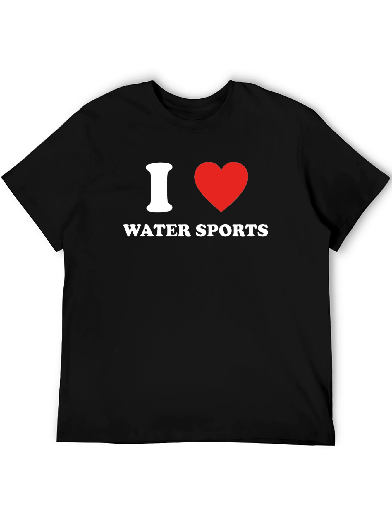 I Love Water Sports Black T-Shirt