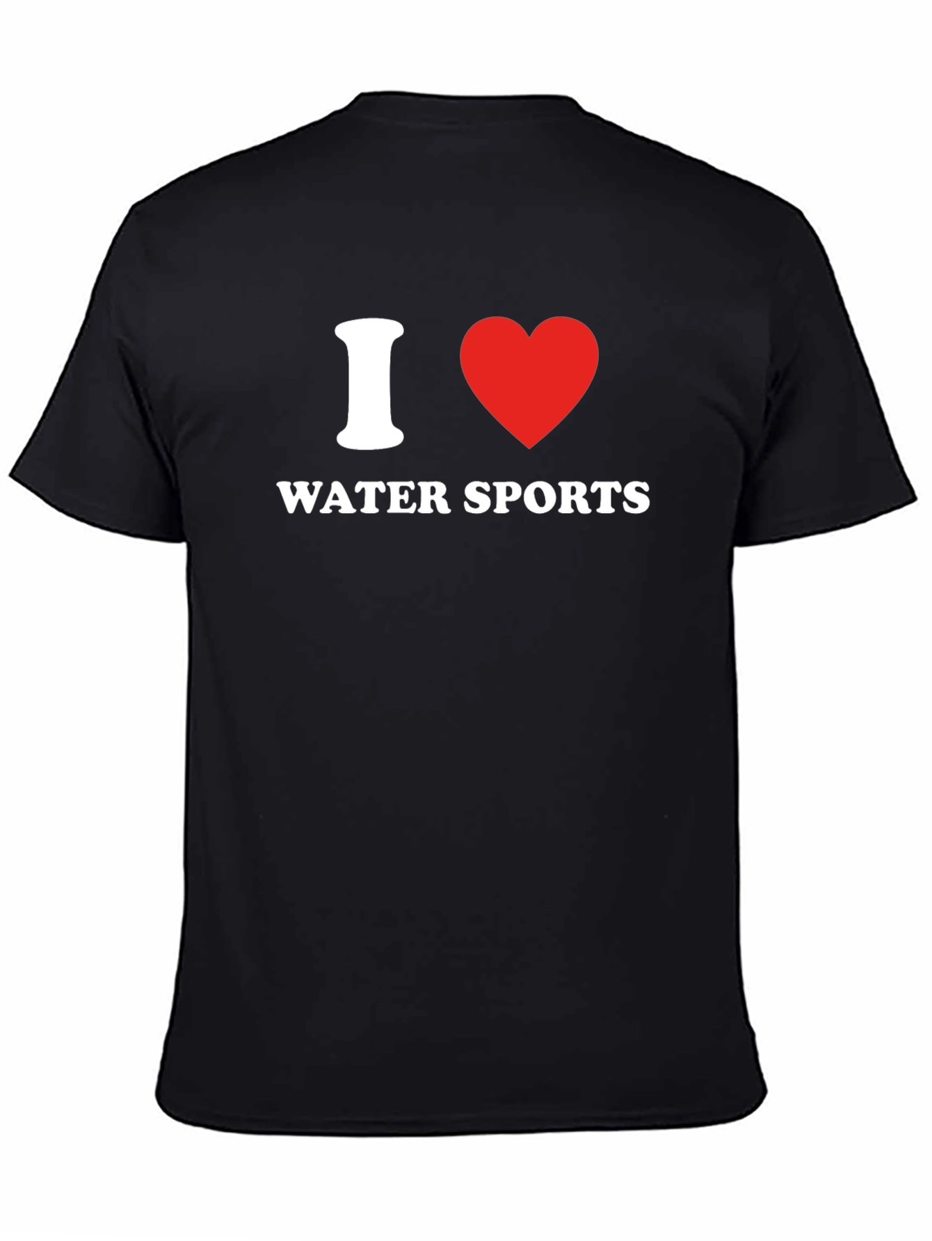 I Love Water Sports Black T-Shirt