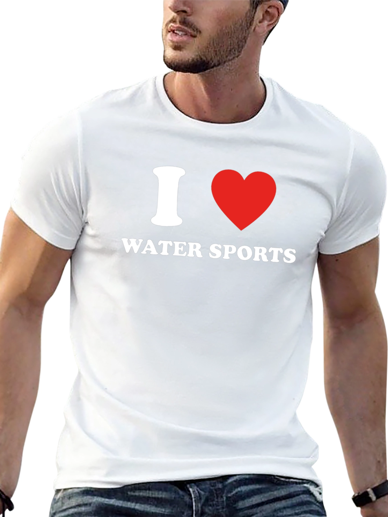 I Love Water Sports Black T-Shirt