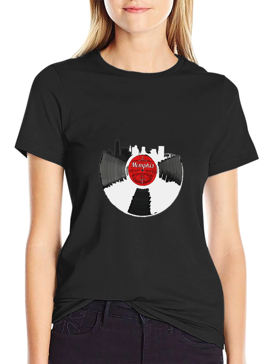 Memphis City Vinyl Record Graphic Tee - Cool Style