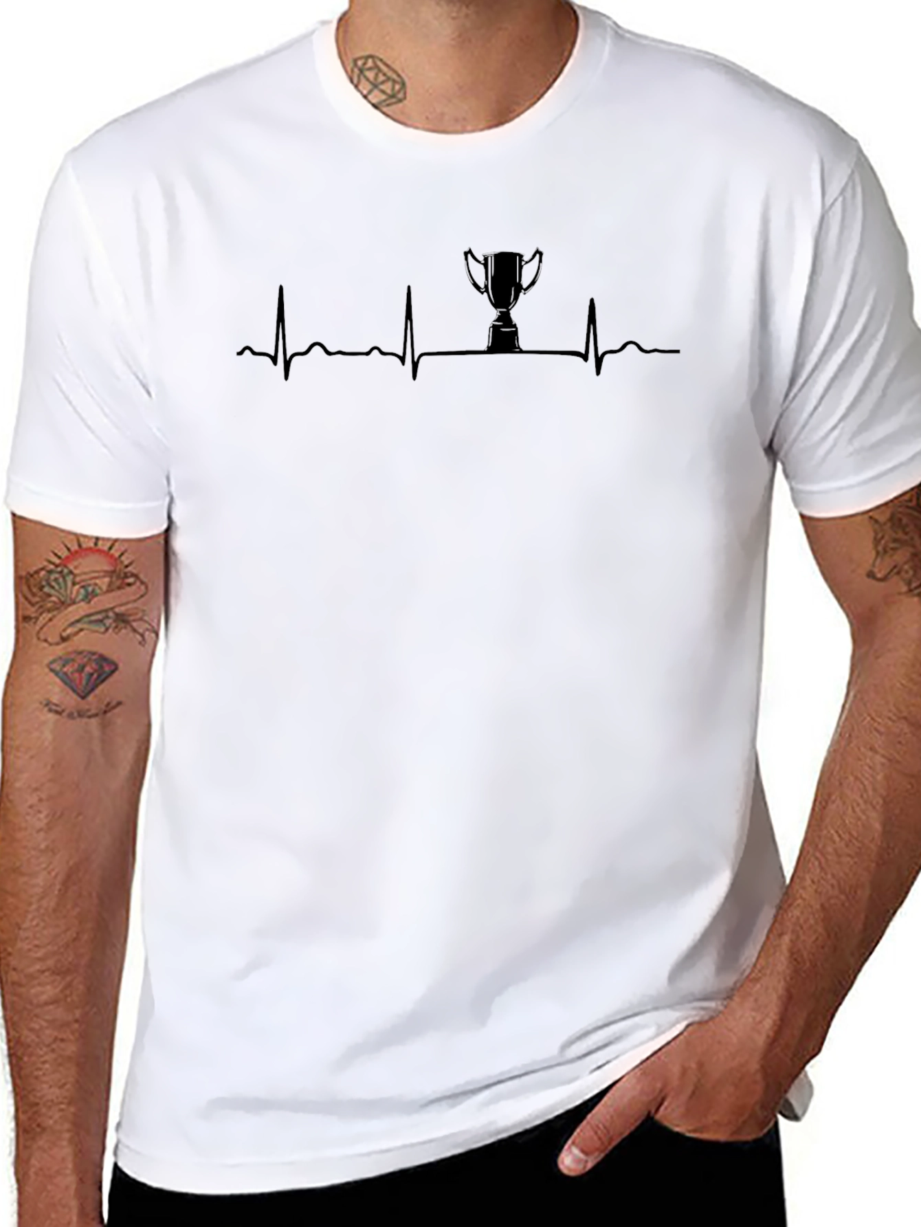 Trophy Heartbeat Graphic Tee - Stylish Comfort