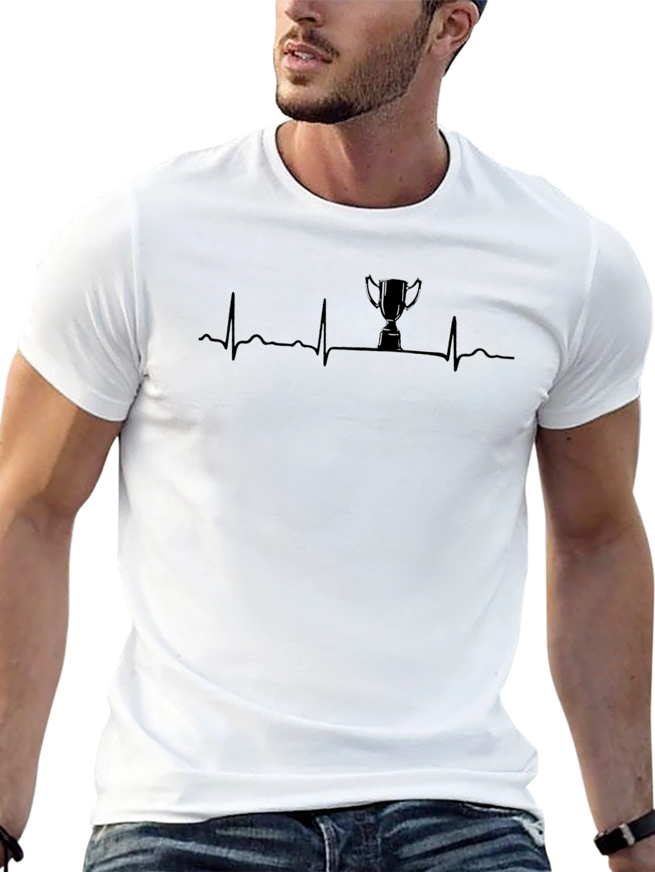 Trophy Heartbeat Graphic Tee - Stylish Comfort