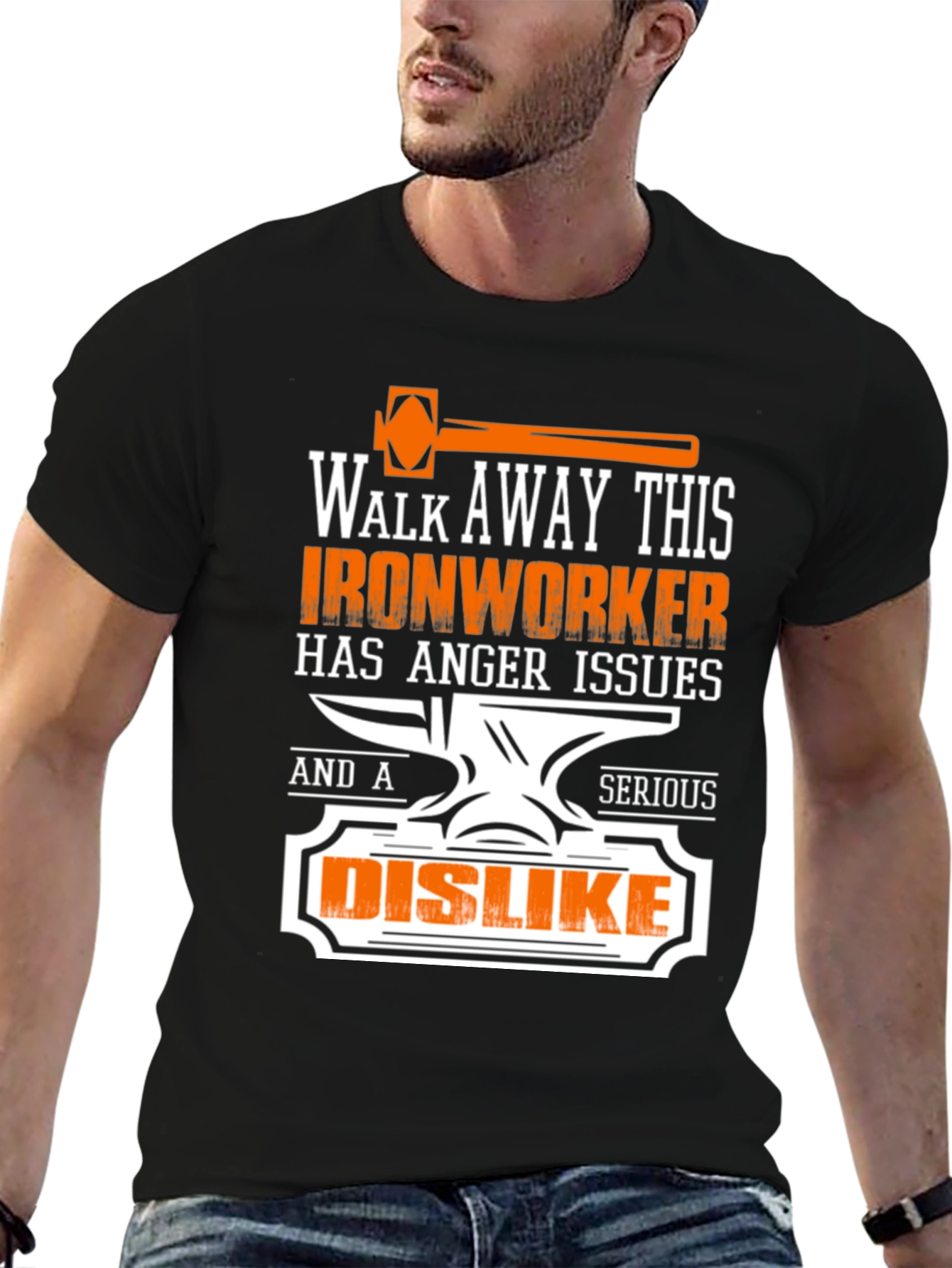 Ironworker Anger Issues Graphic Tee - Black