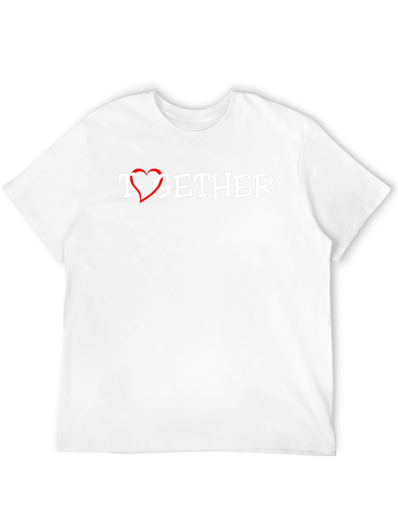 Together Heart Graphic Black T-Shirt