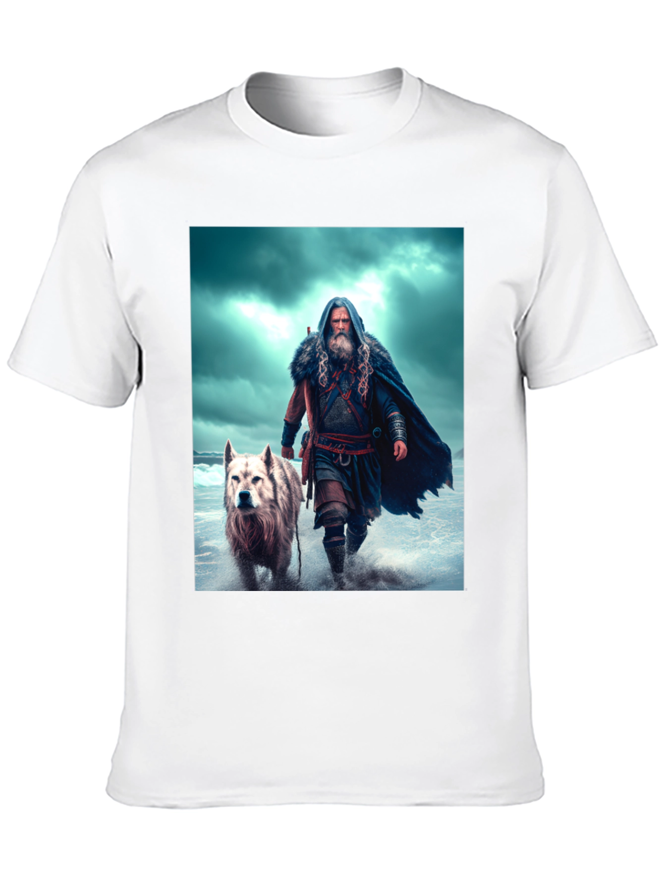 Viking & Wolf Graphic Tee - Black T-Shirt