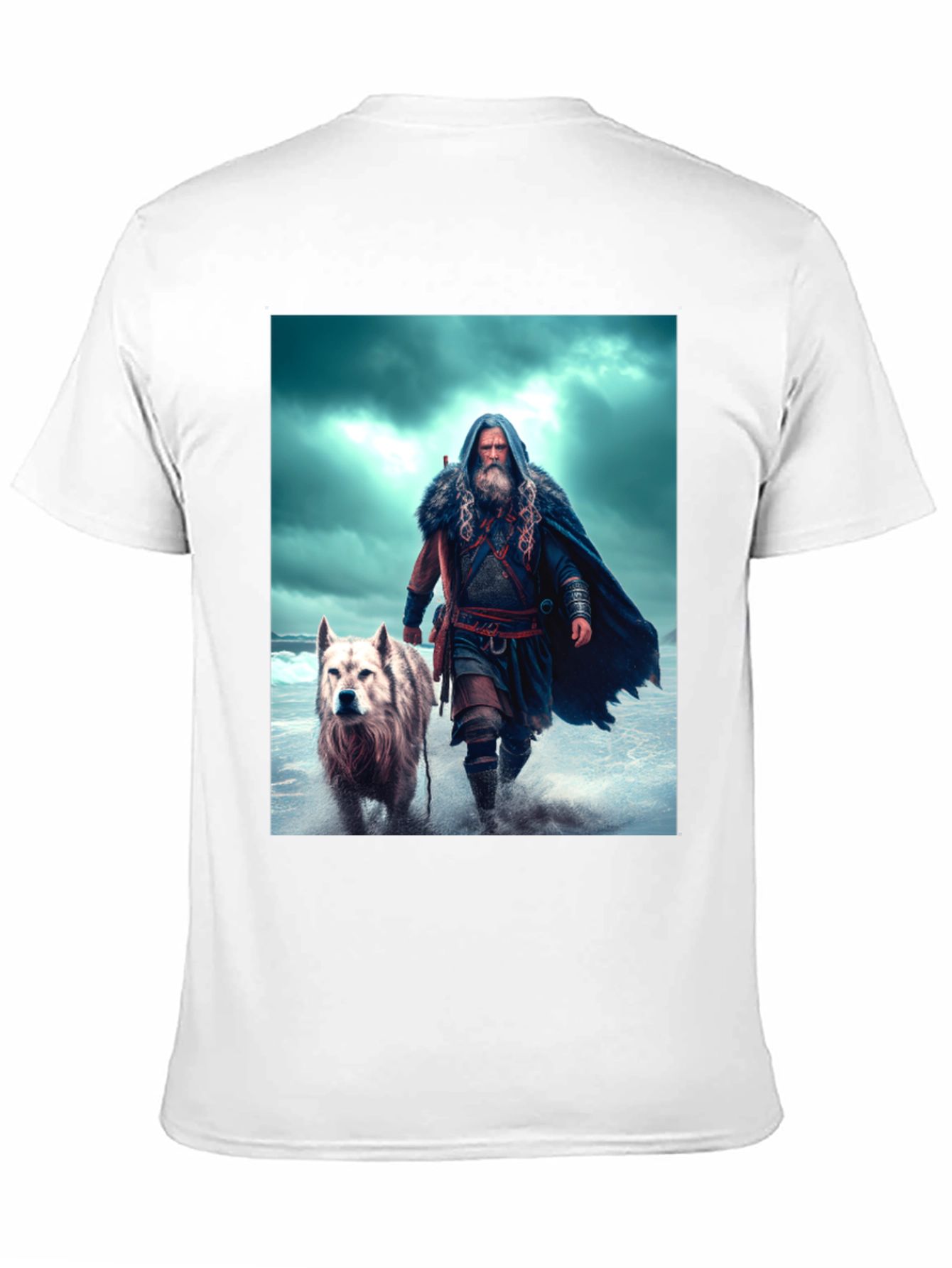 Viking & Wolf Graphic Tee - Black T-Shirt