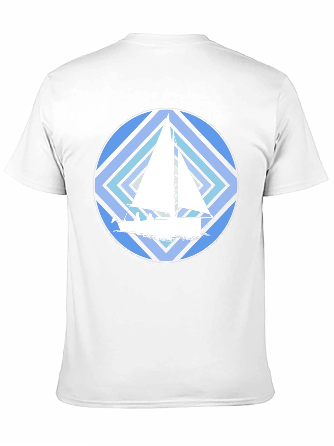 Nautical Sailboat Graphic T-Shirt - Stylish Crew Neck Tee