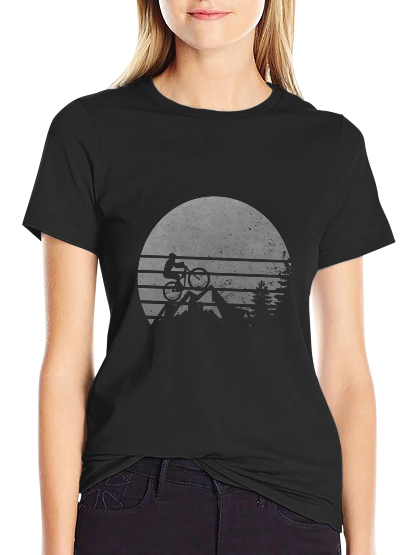 Mountain Biker Sunset T-Shirt - Ride the Trails!