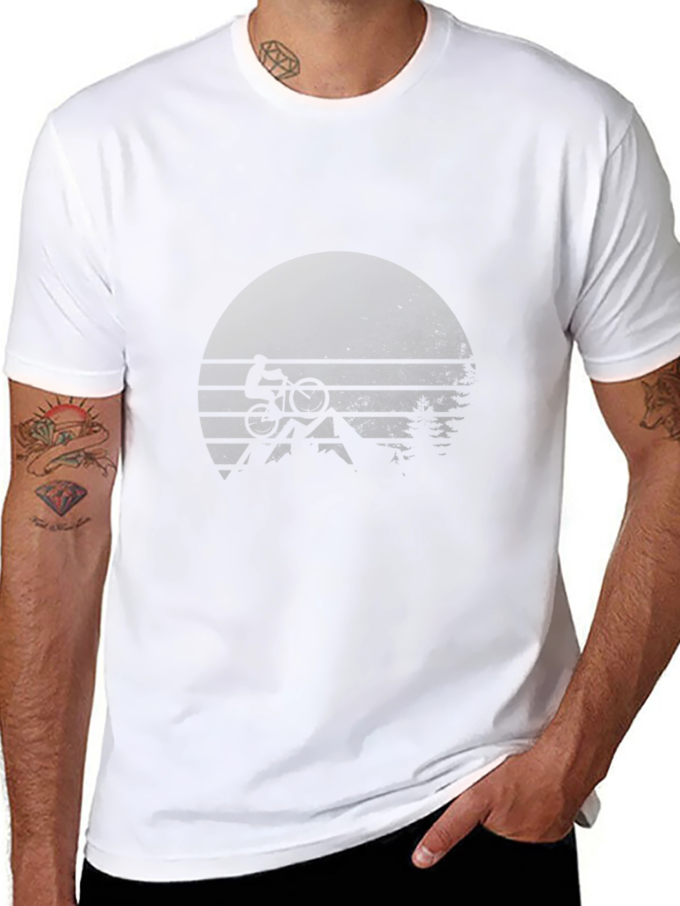 Mountain Biker Sunset T-Shirt - Ride the Trails!