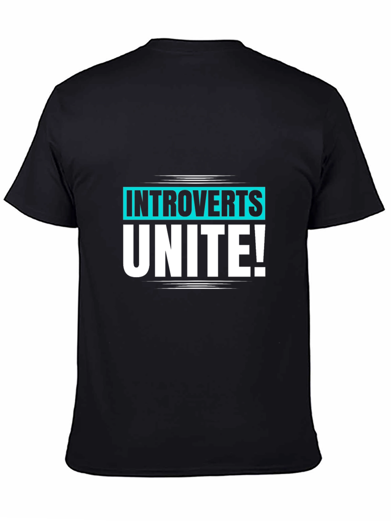 Introverts Unite! Black Graphic Tee