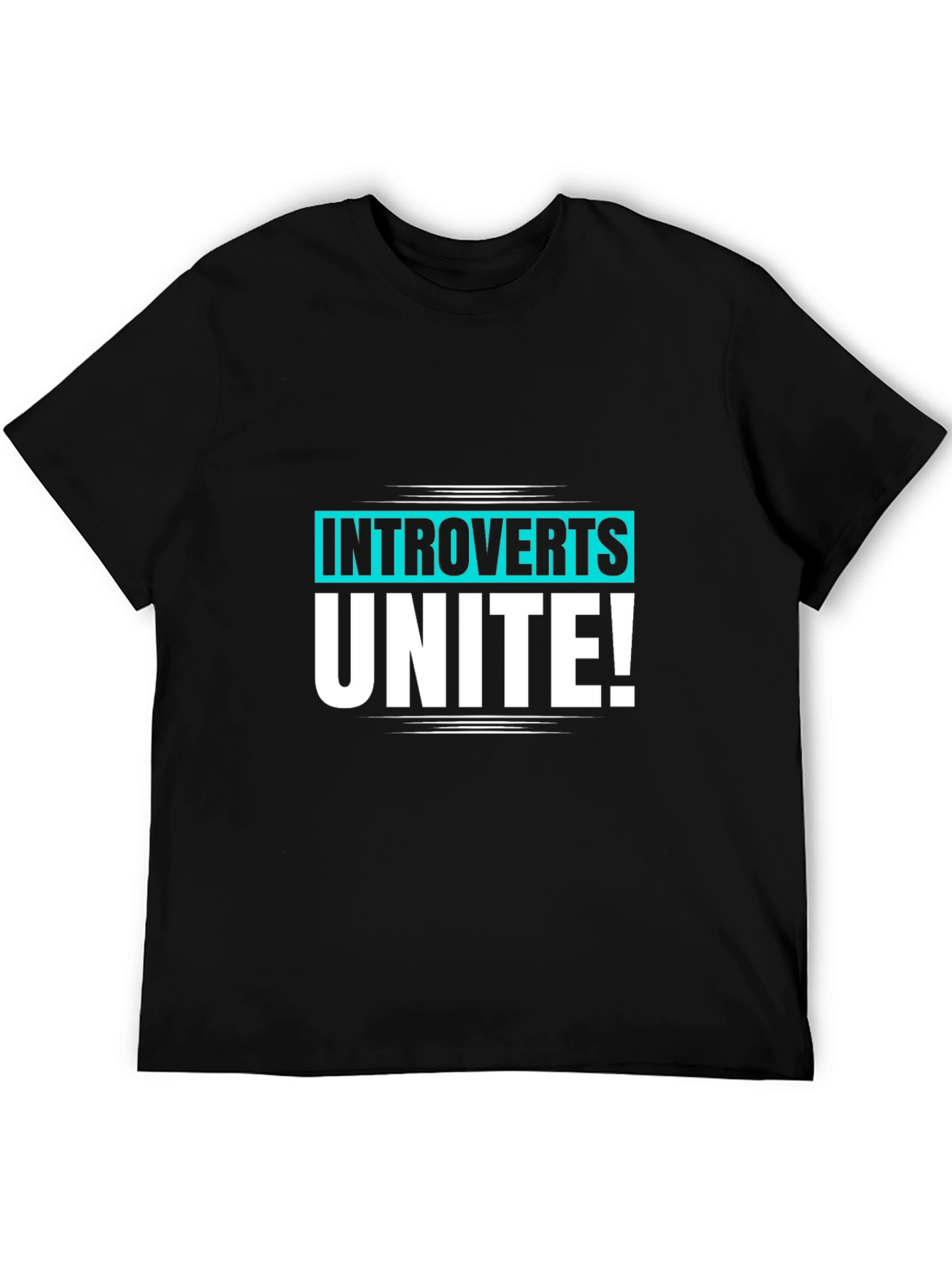Introverts Unite! Black Graphic Tee