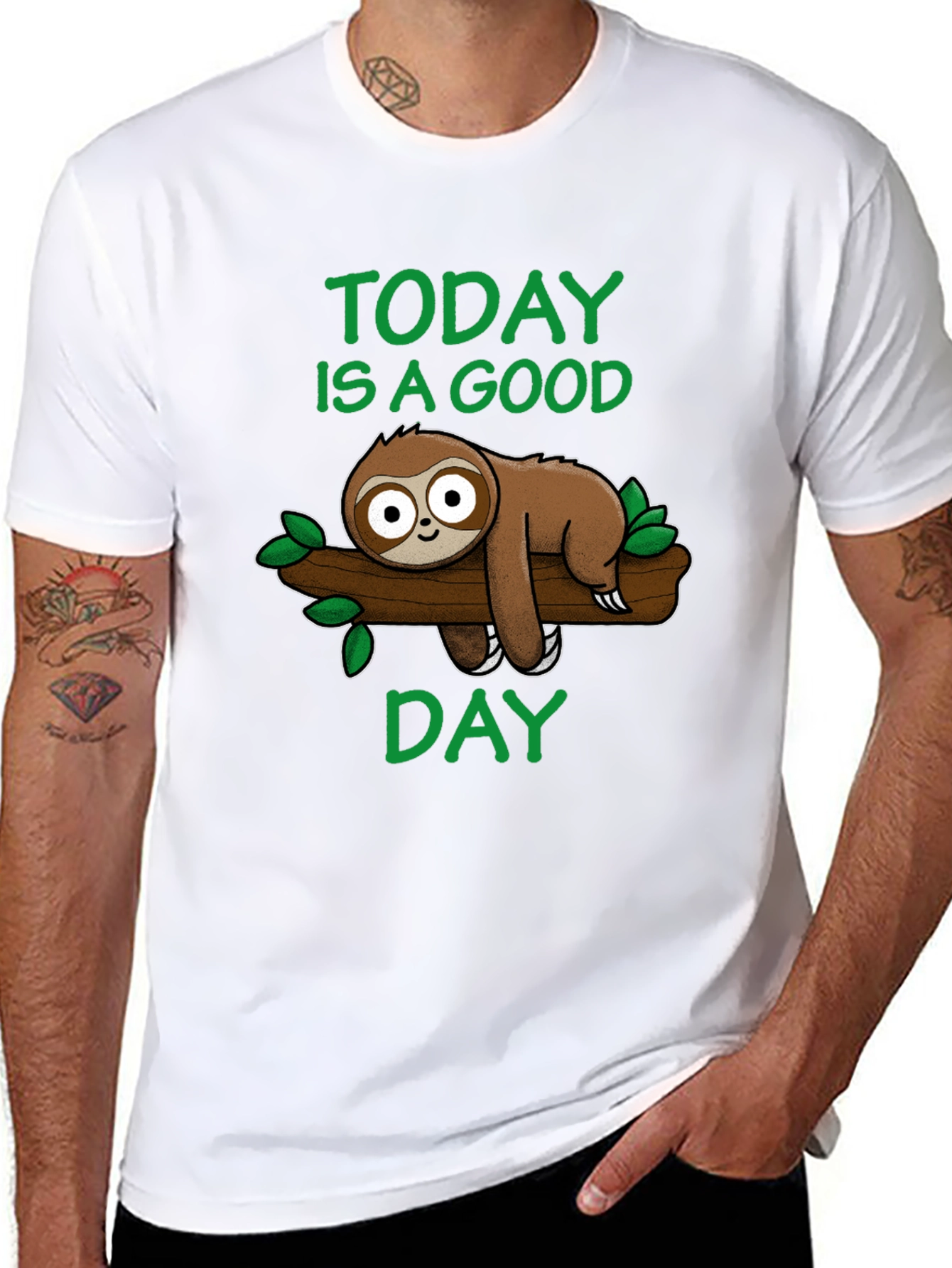 Today is a Good Day Sloth Graphic Tee