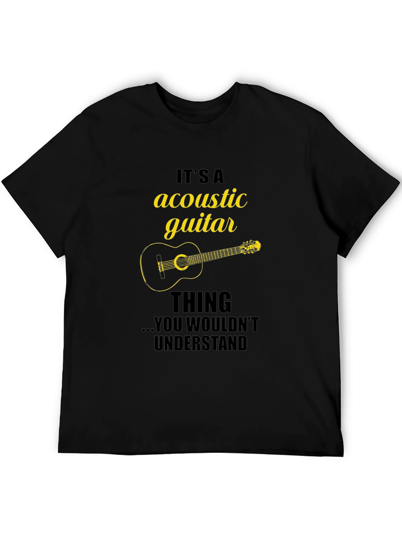 Acoustic Guitar Thing Graphic Tee Shirt