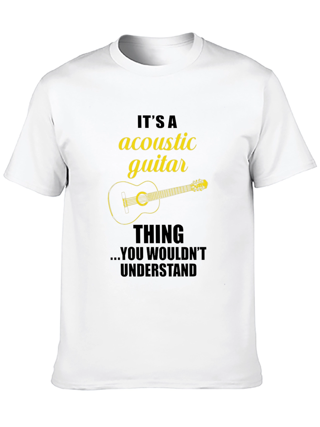 Acoustic Guitar Thing Graphic Tee Shirt