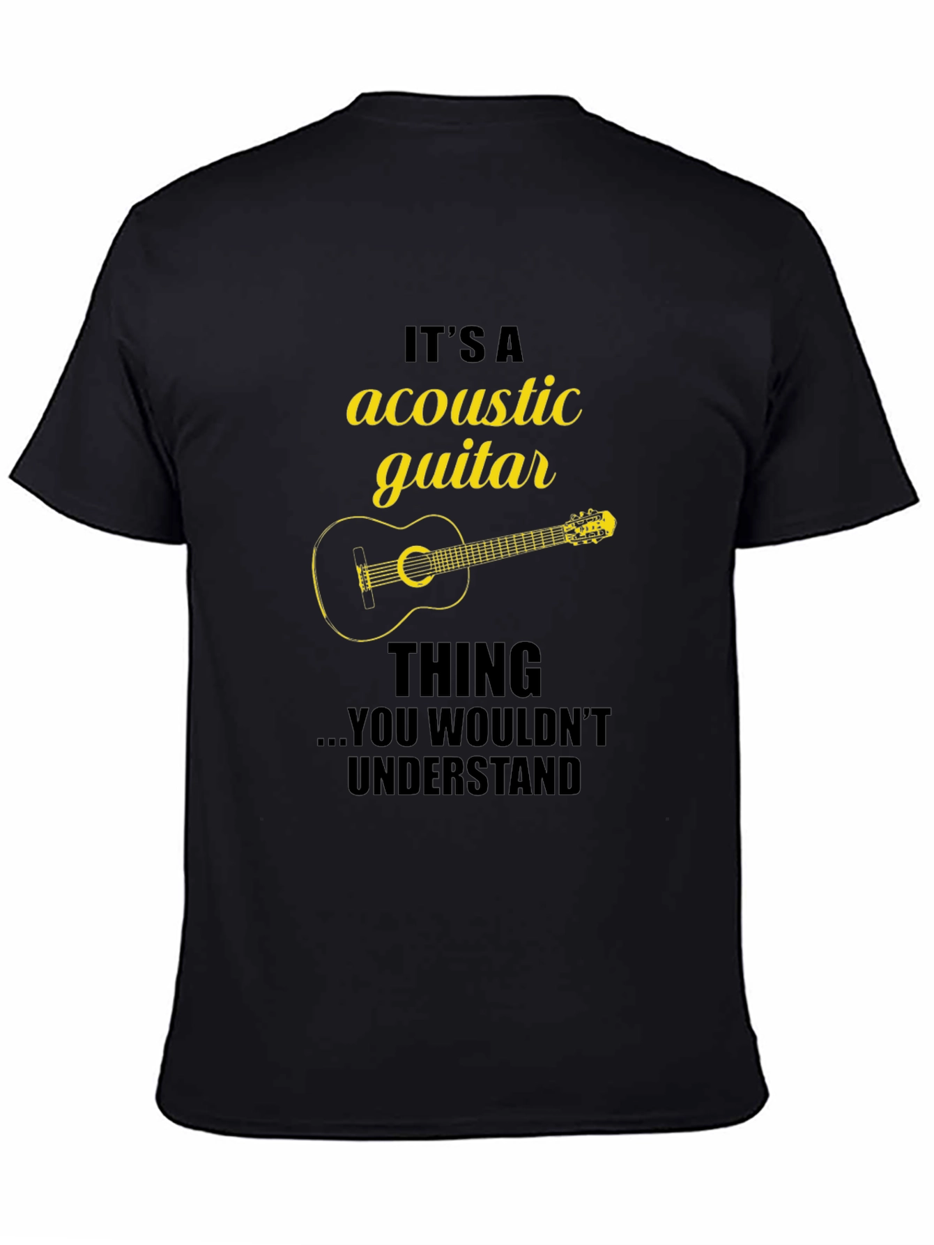 Acoustic Guitar Thing Graphic Tee Shirt