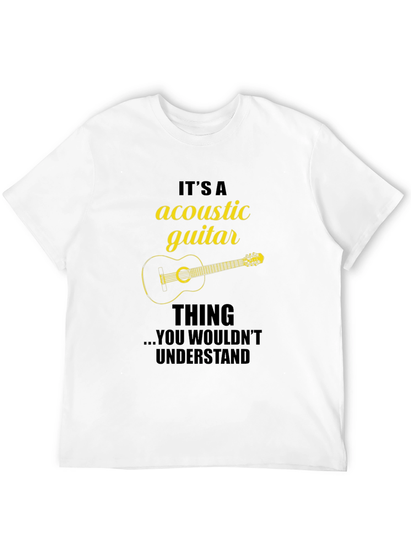 Acoustic Guitar Thing Graphic Tee Shirt