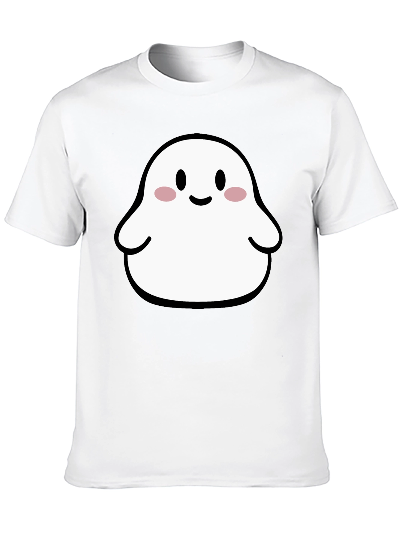 Cute Ghost Graphic Tee - Black Halloween T-Shirt