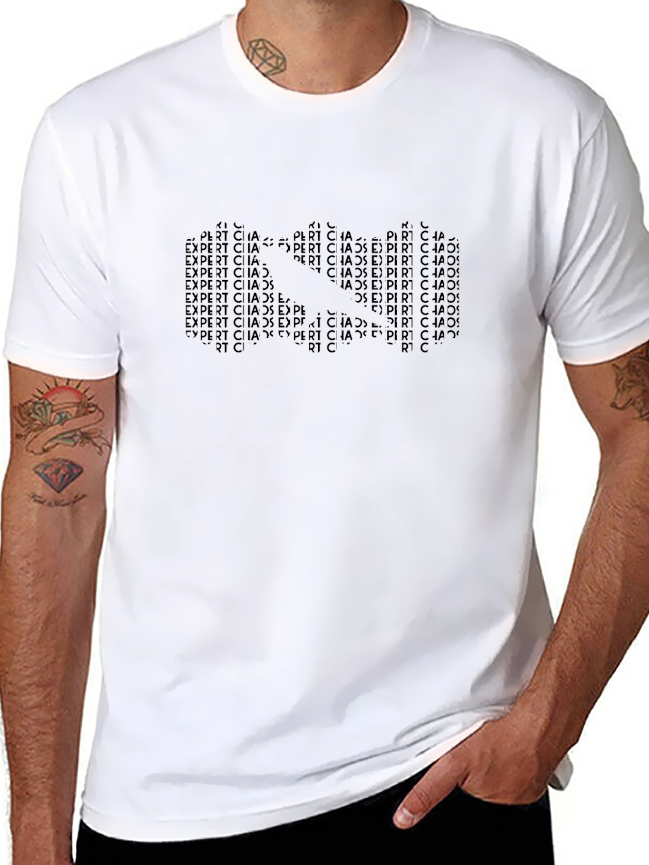 Expert Chaos Black Graphic T-Shirt