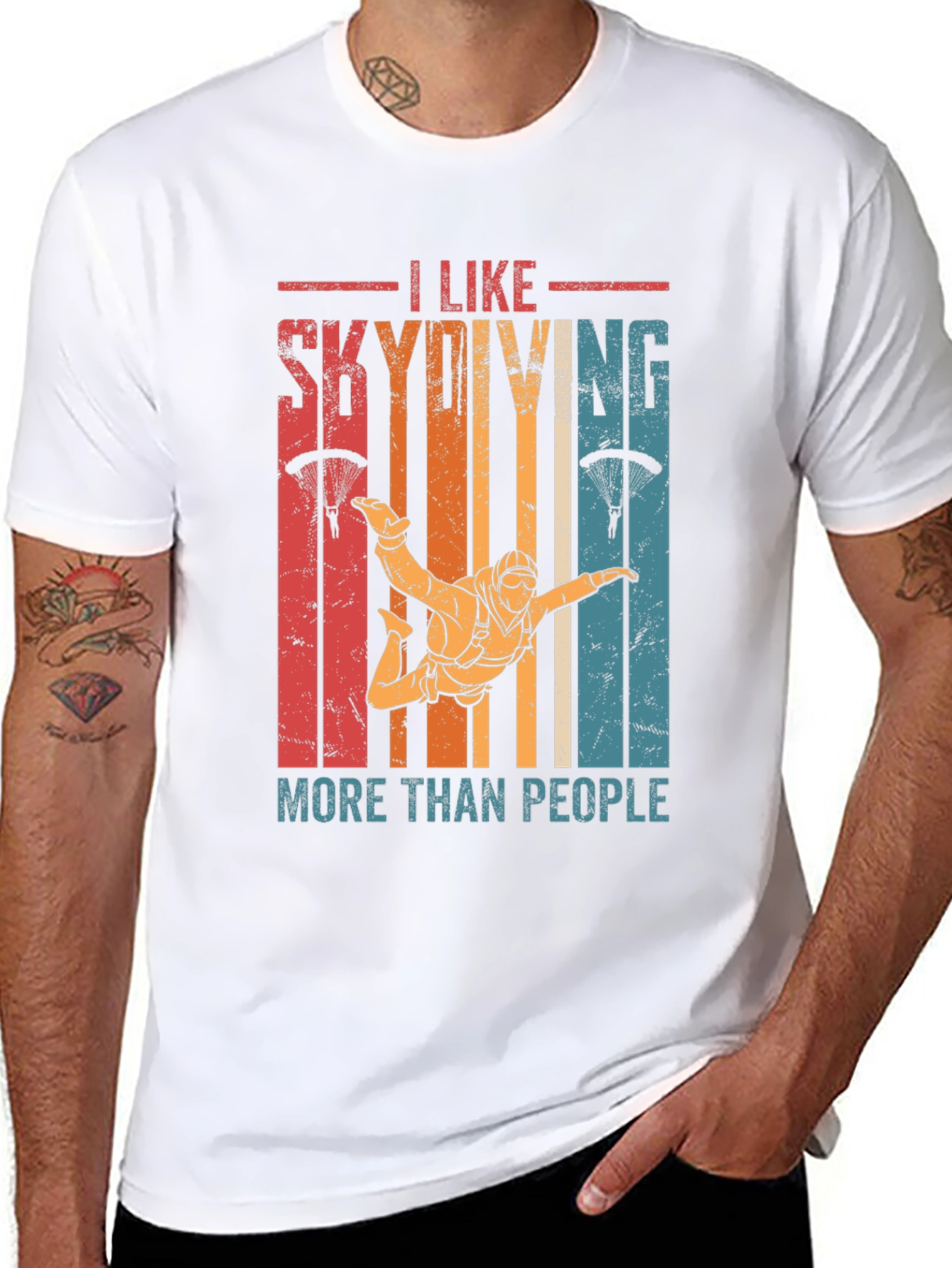 I Like Skydiving More Than People T-Shirt