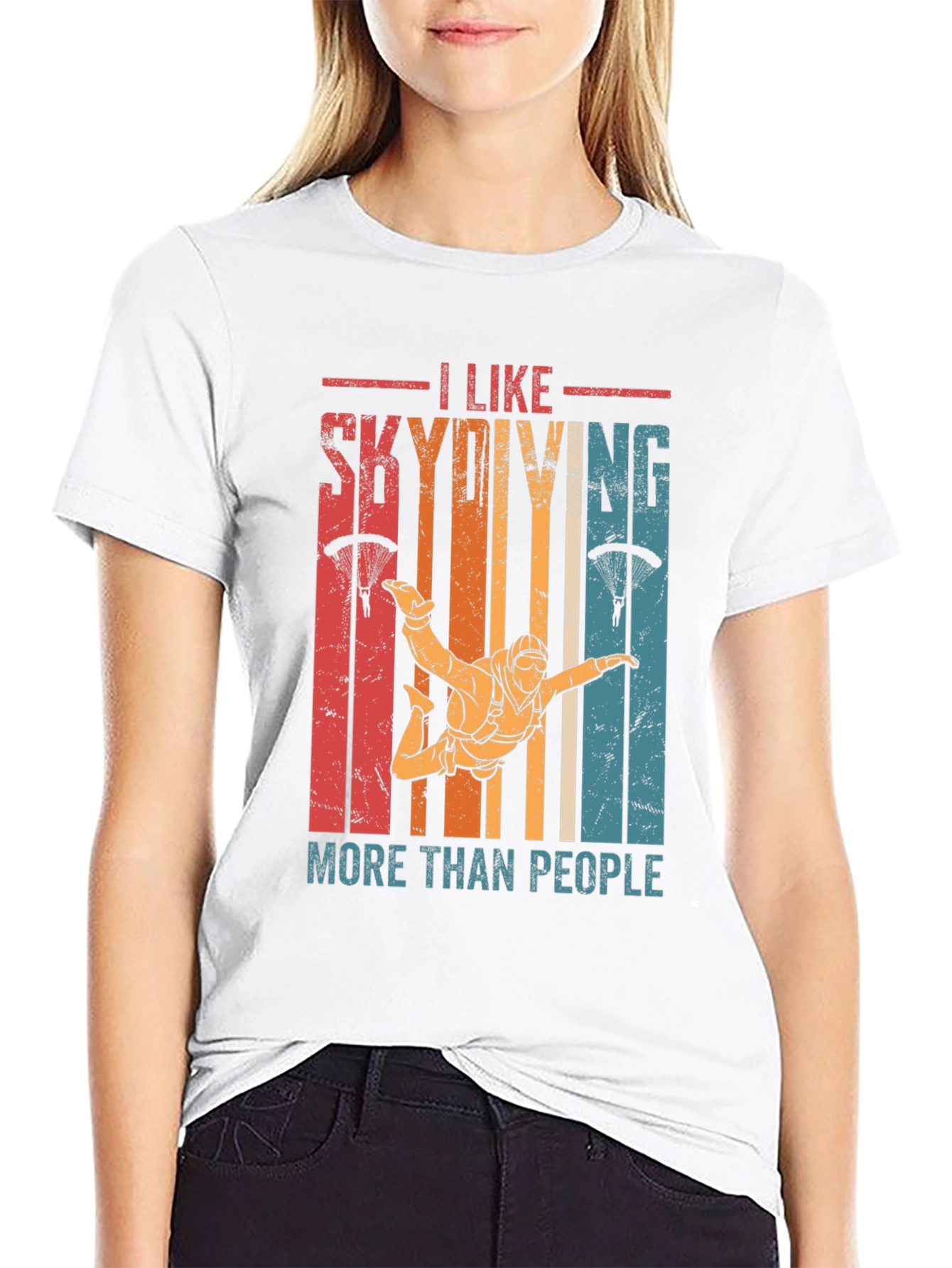 I Like Skydiving More Than People T-Shirt