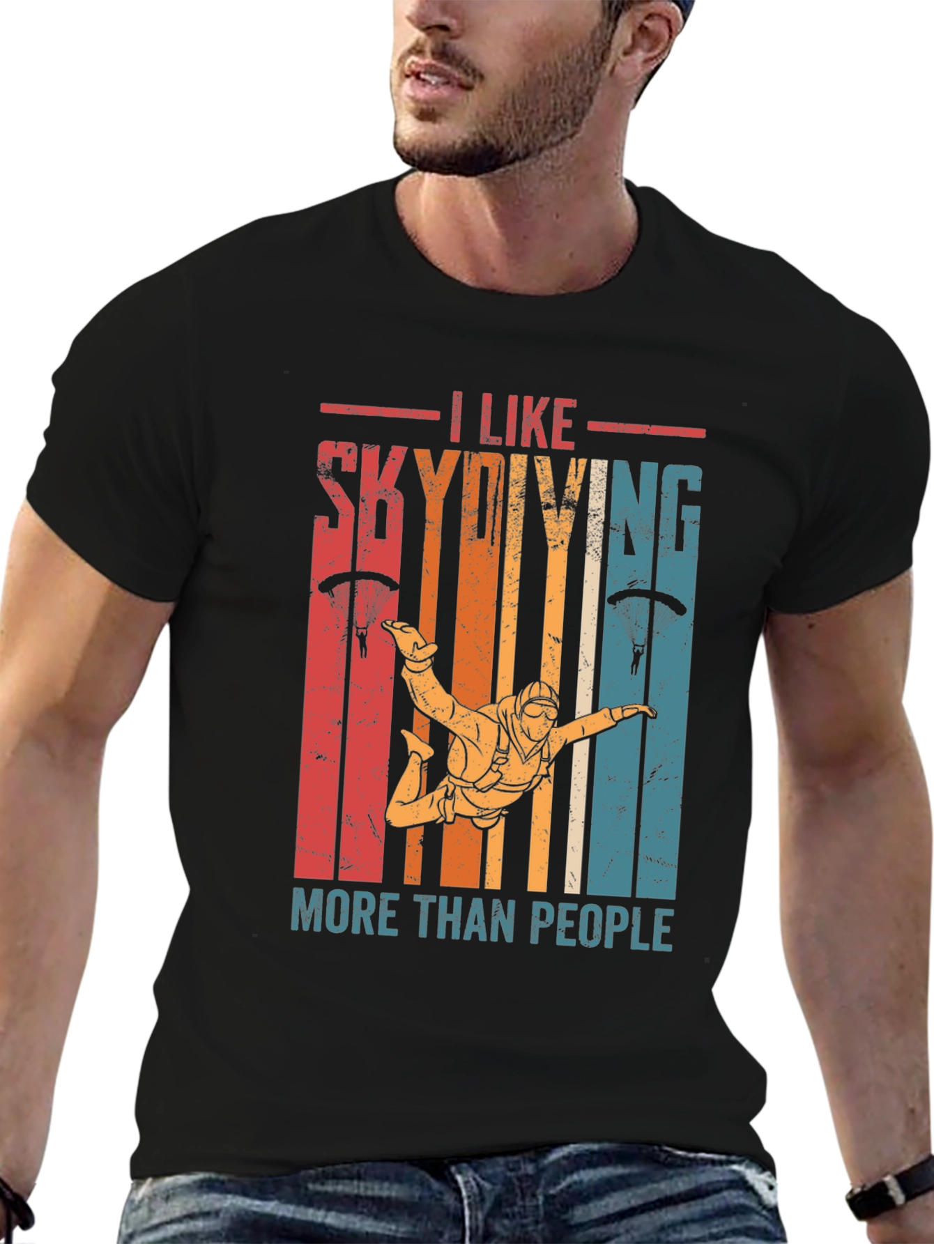 I Like Skydiving More Than People T-Shirt