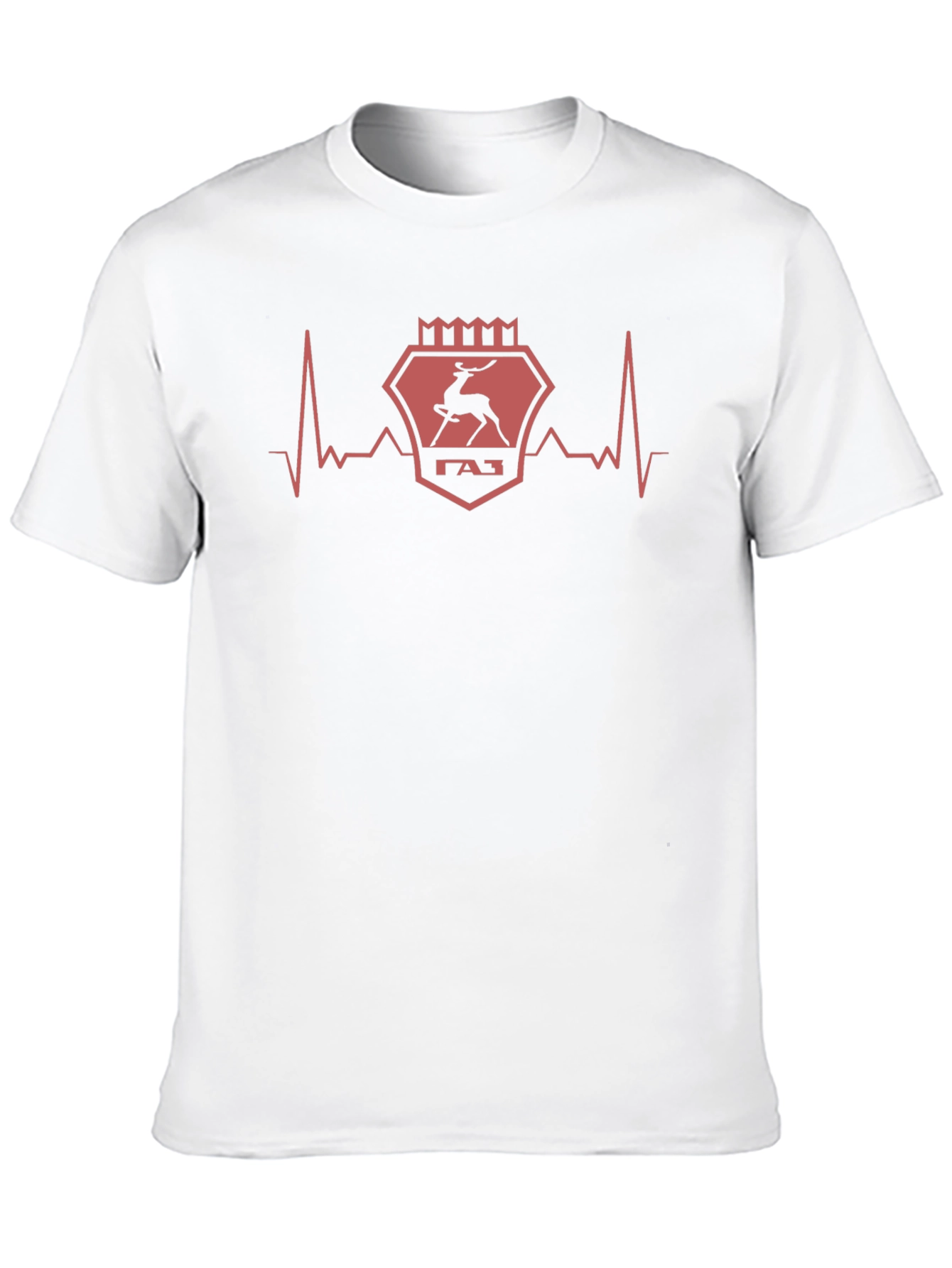 GAZ Deer Heartbeat Graphic T-Shirt - Black