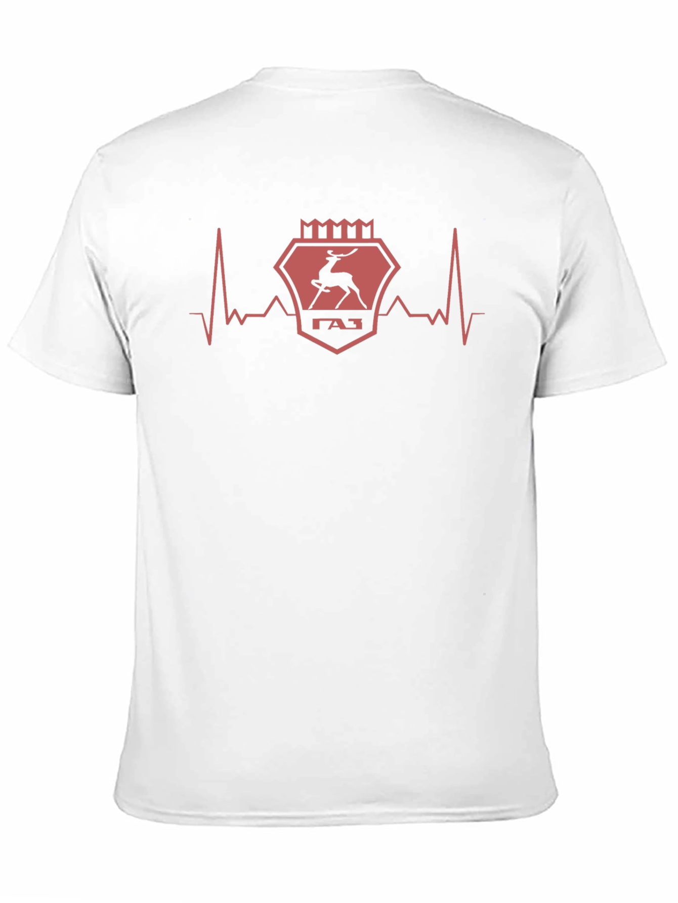 GAZ Deer Heartbeat Graphic T-Shirt - Black