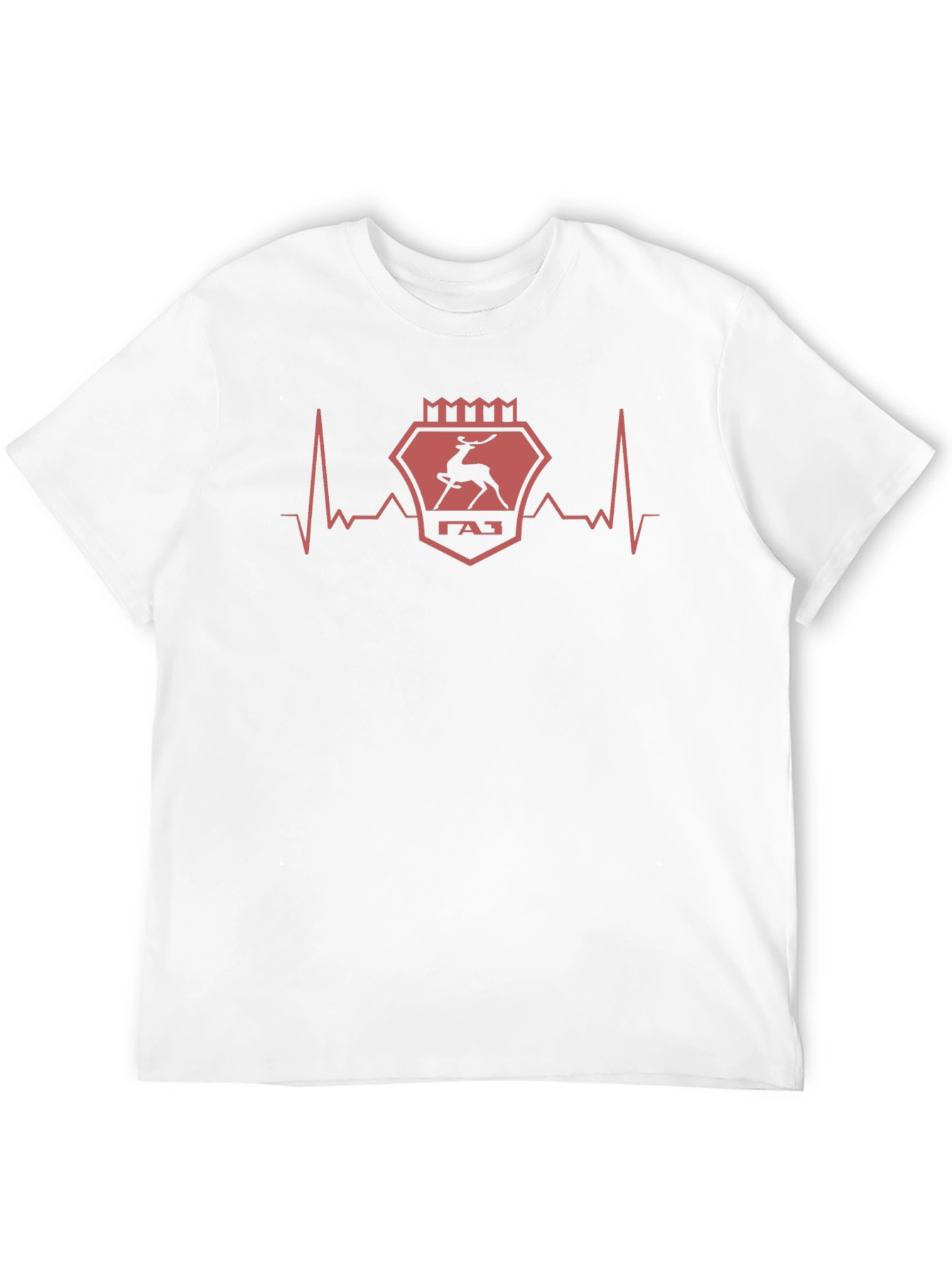 GAZ Deer Heartbeat Graphic T-Shirt - Black