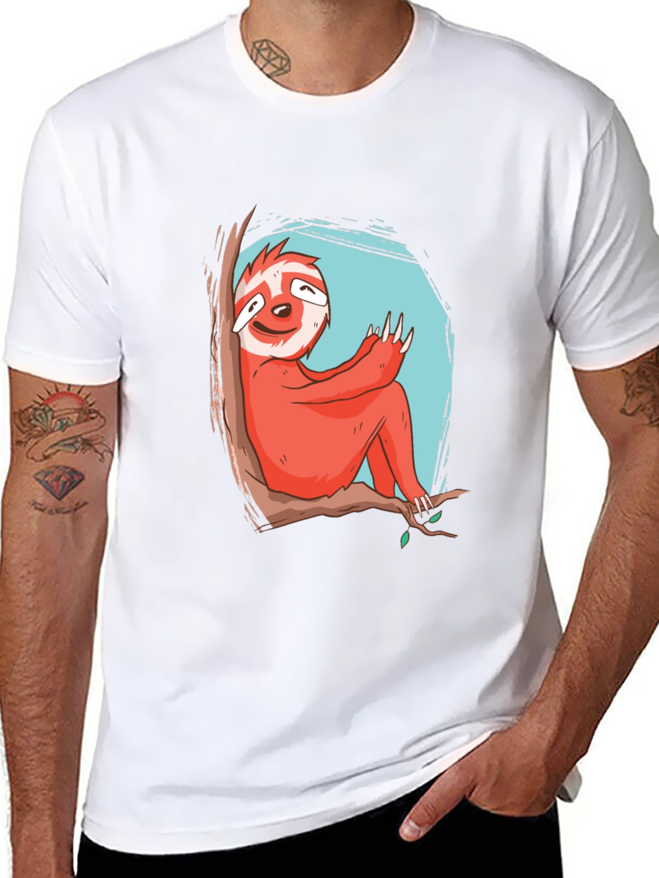 Sloth Graphic T-Shirt - Relaxed Fit