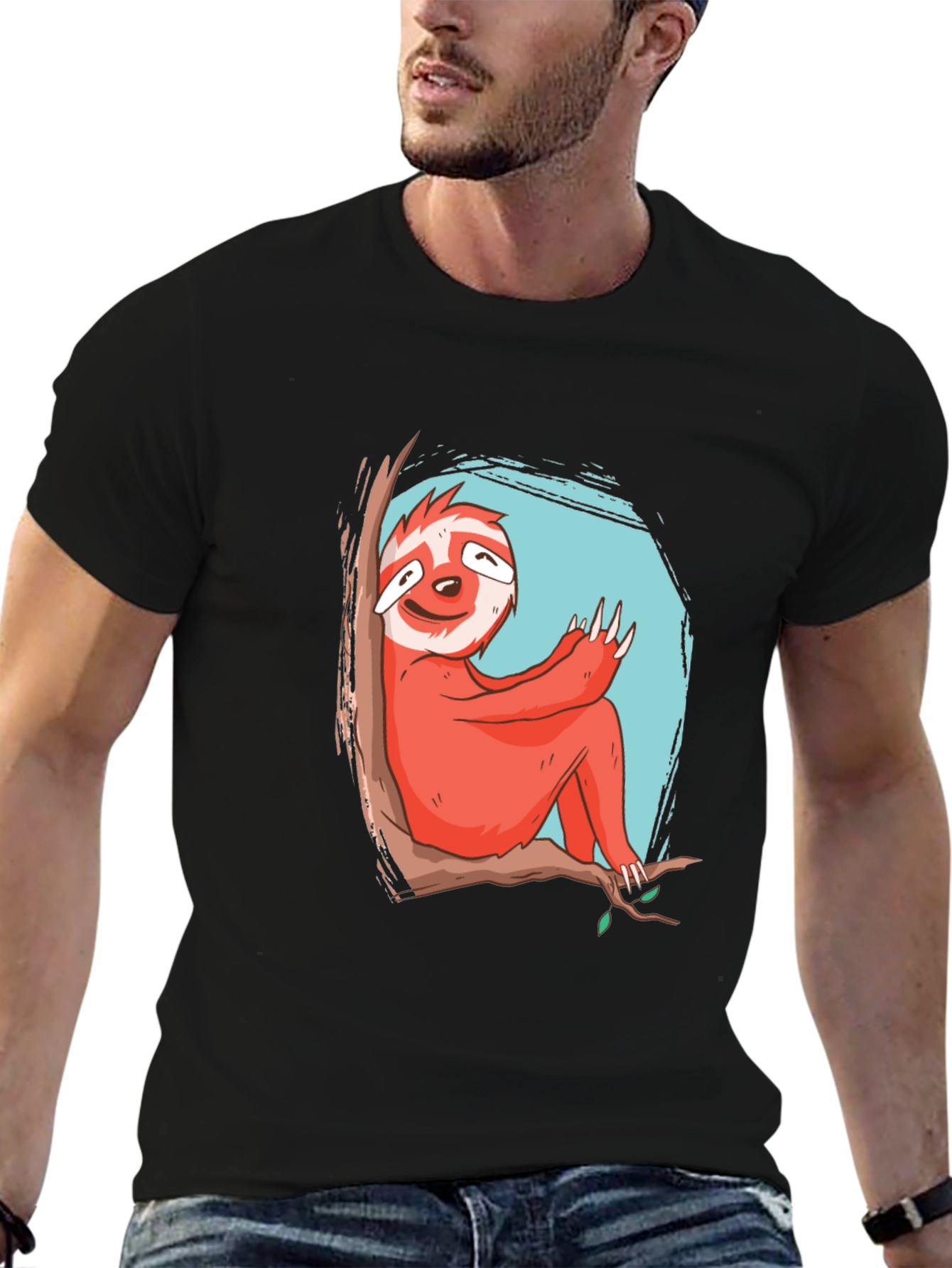 Sloth Graphic T-Shirt - Relaxed Fit