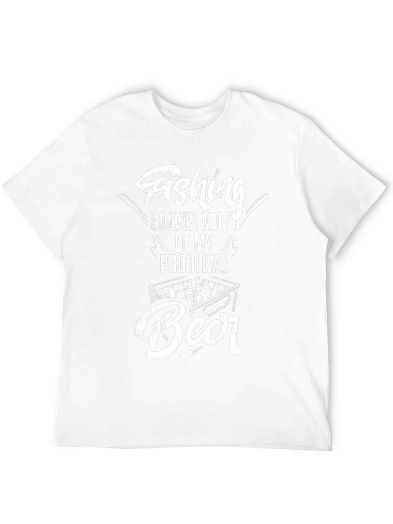 Fishing Solves Most Problems T-Shirt - Beer Lover