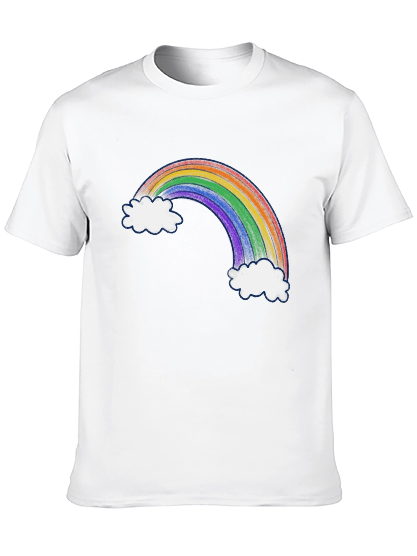 Rainbow Cloud Graphic Black Tee