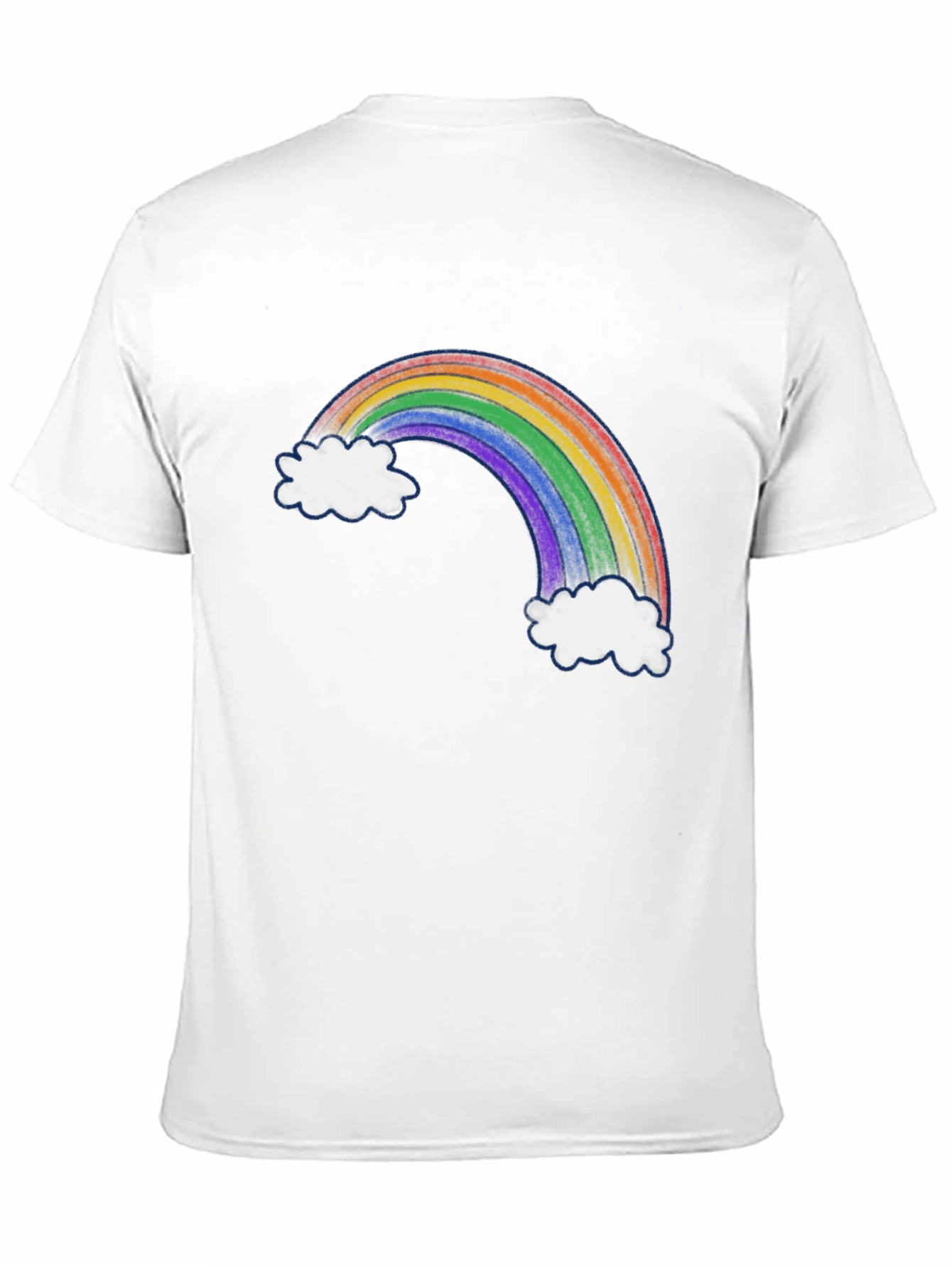 Rainbow Cloud Graphic Black Tee