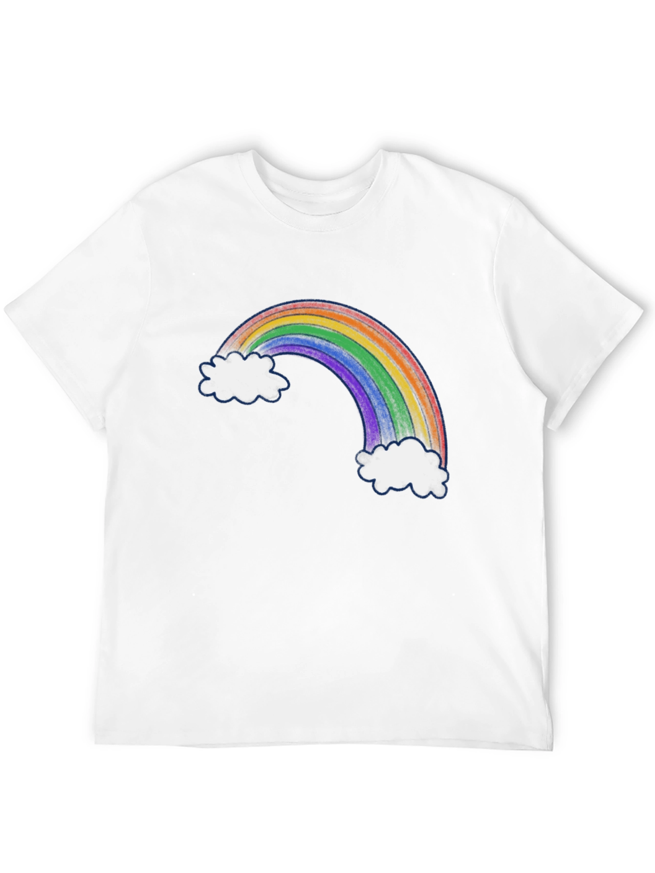 Rainbow Cloud Graphic Black Tee