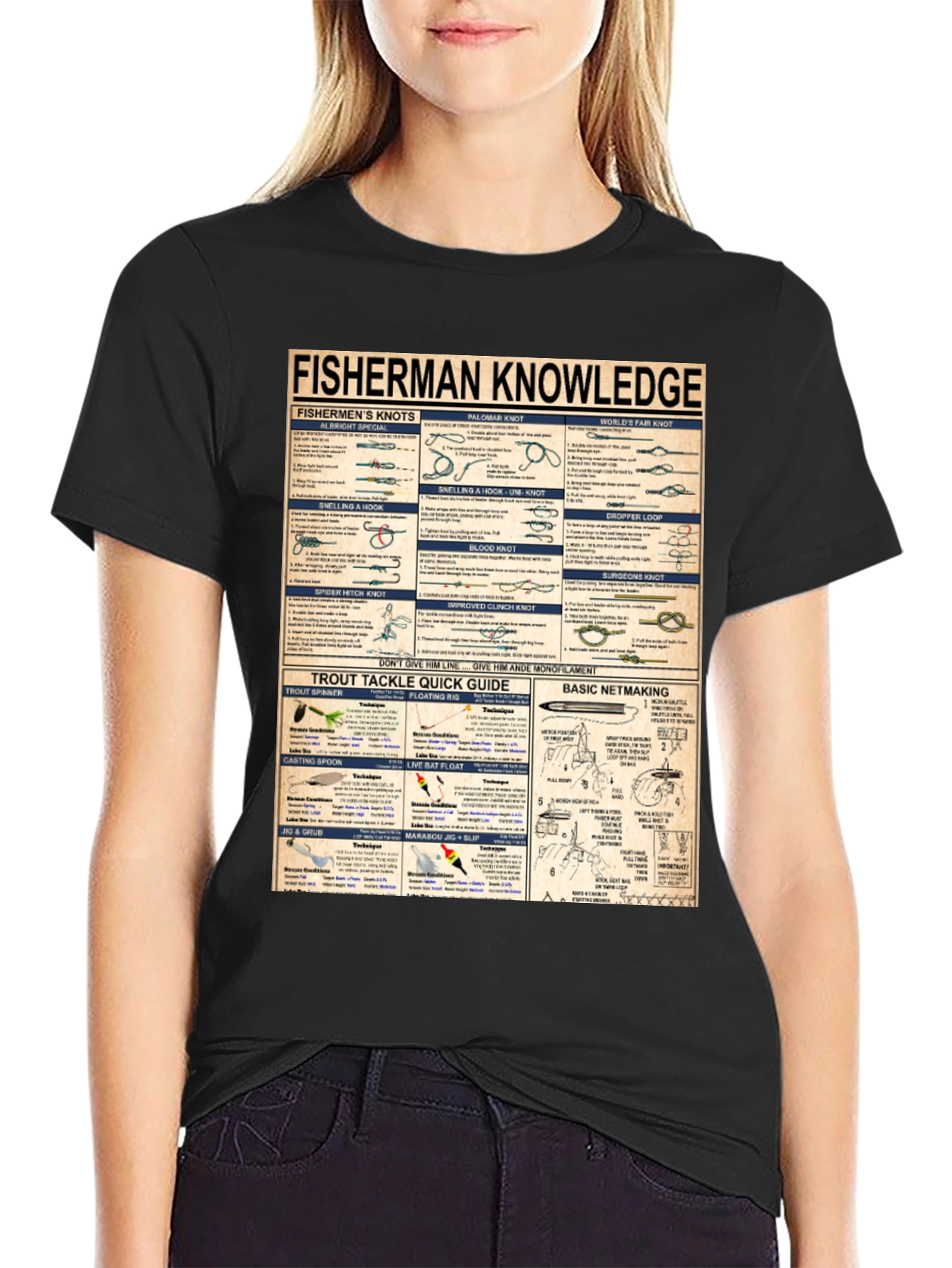 Fisherman Knowledge Graphic T-Shirt