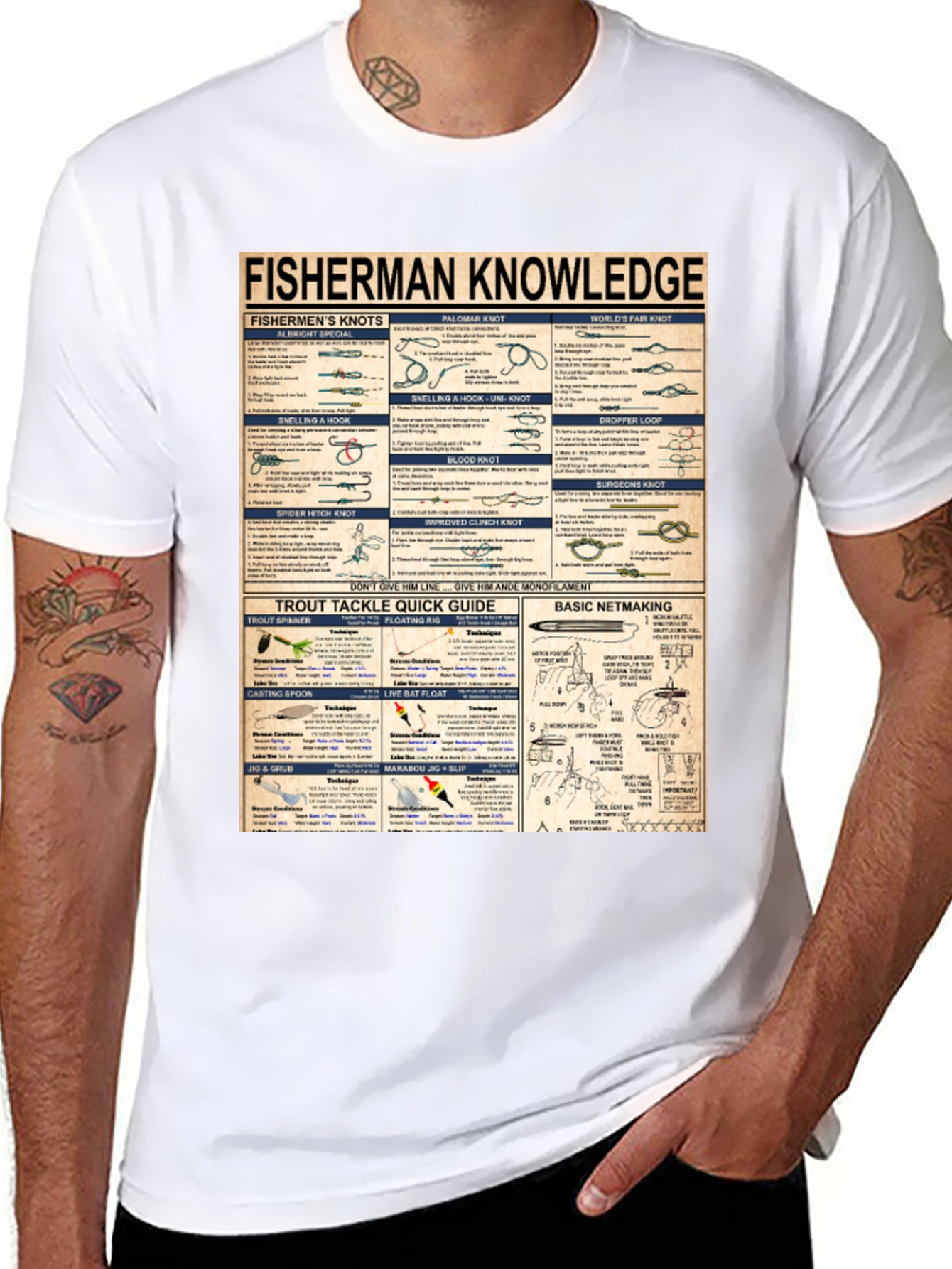 Fisherman Knowledge Graphic T-Shirt
