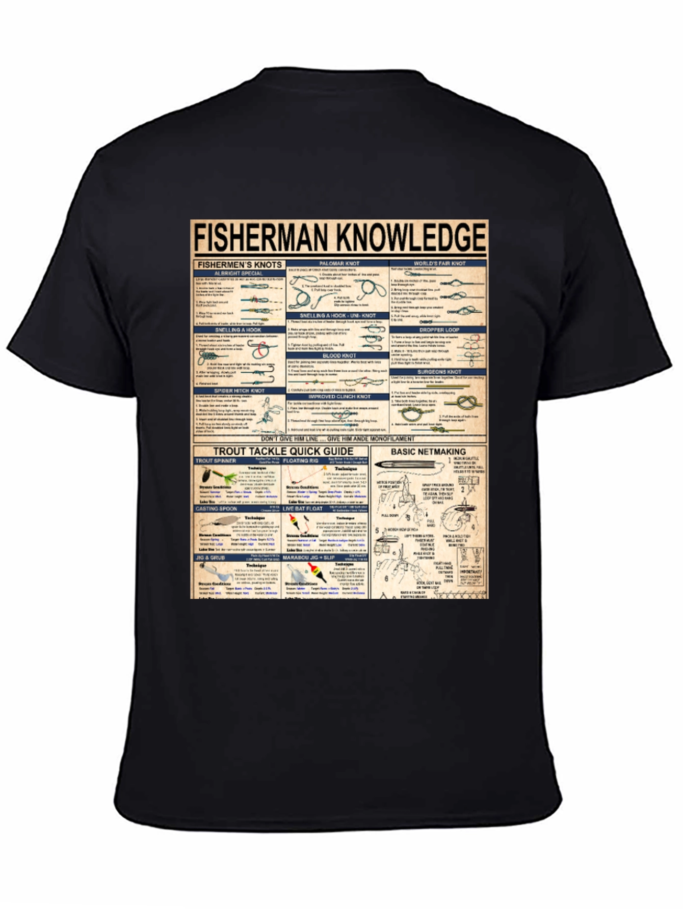 Fisherman Knowledge Graphic T-Shirt